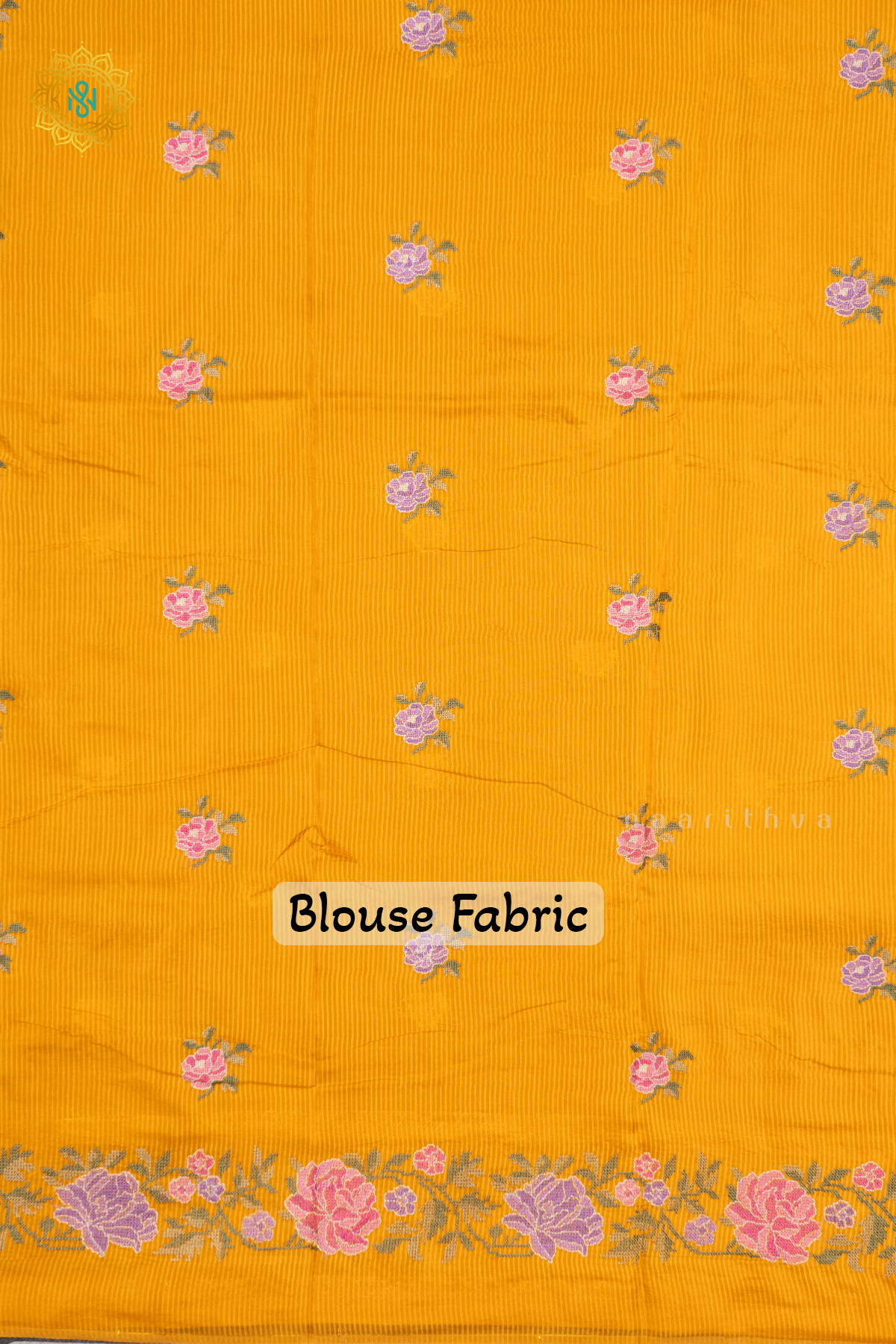 YELLOW - SEMI CREPE SILK WITH EMBROIDERY