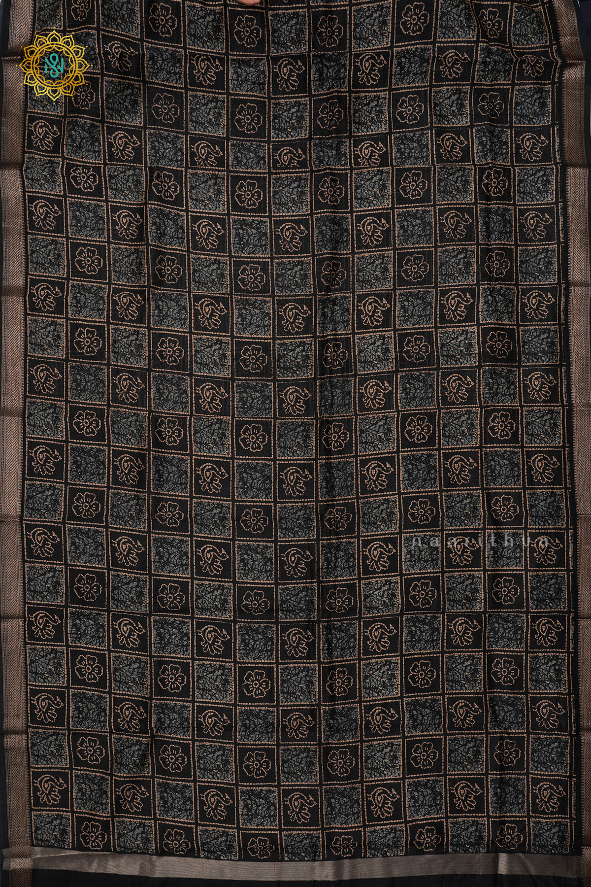 BLACK - CHANDERI SILK COTTON