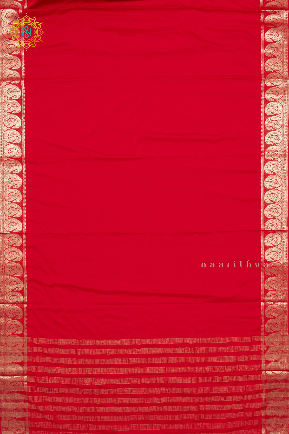 RED - SEMI MYSORE CREPE SILK