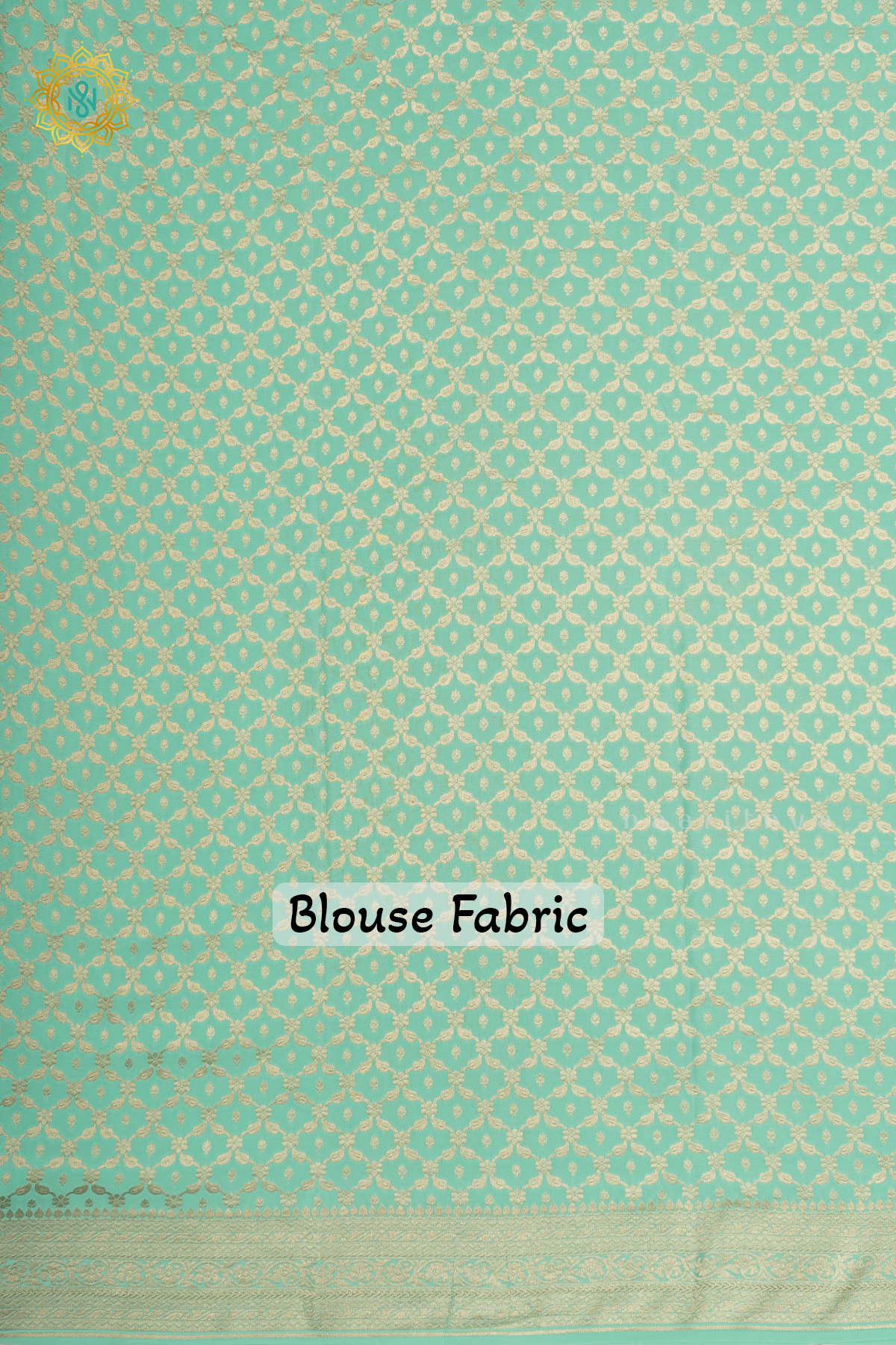AQUA BLUE - PURE BANARASI CREPE SILK