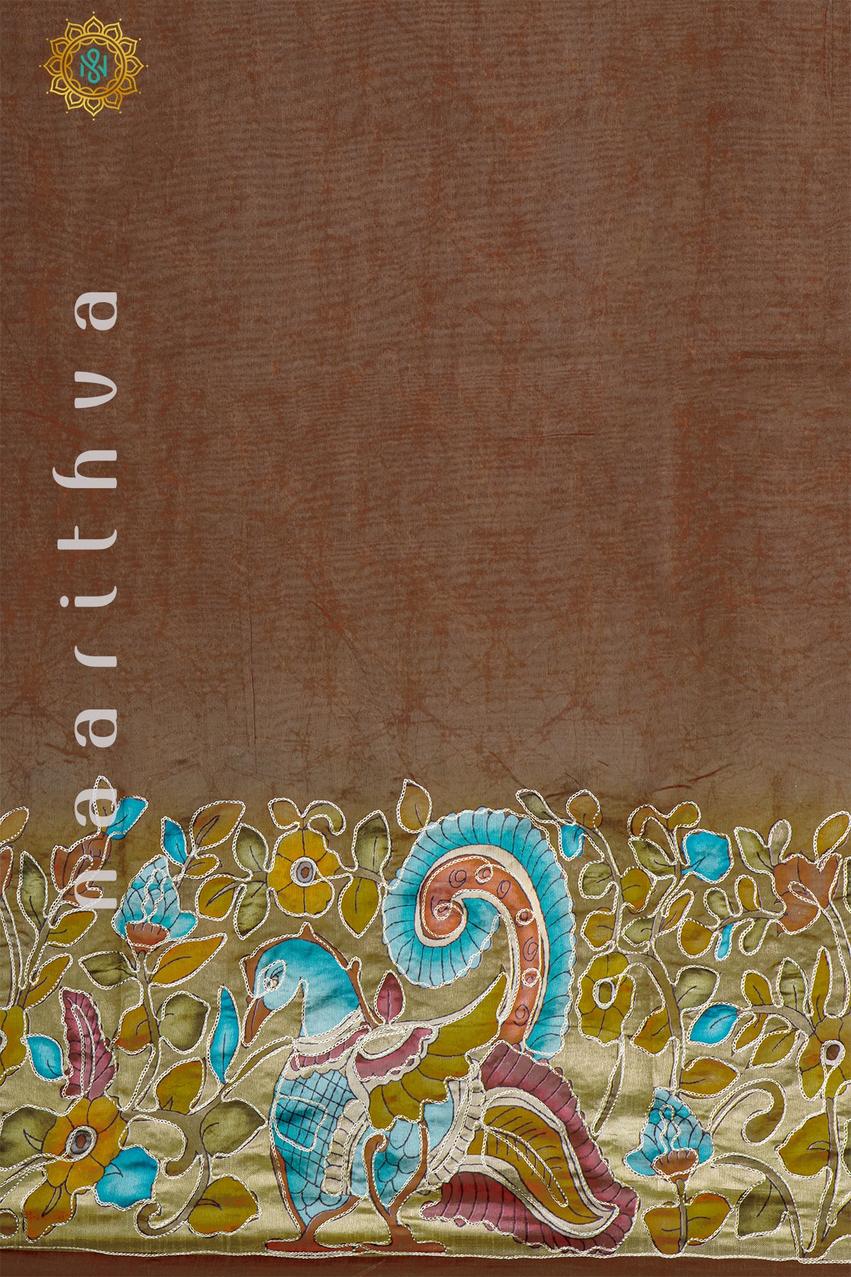 BROWN - SEMI TUSSAR SILK