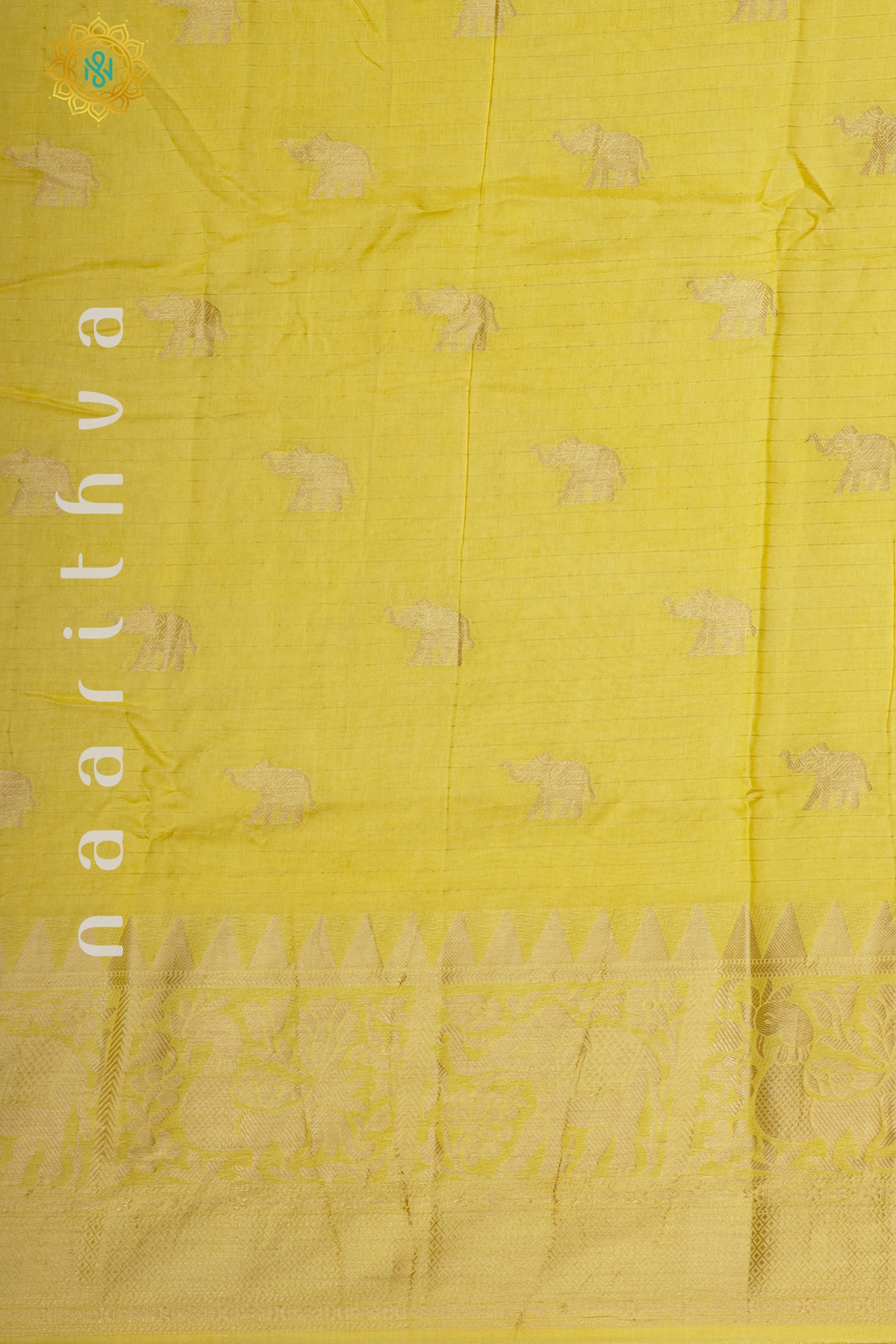YELLOW WITH PURPLE - DOLA SILK