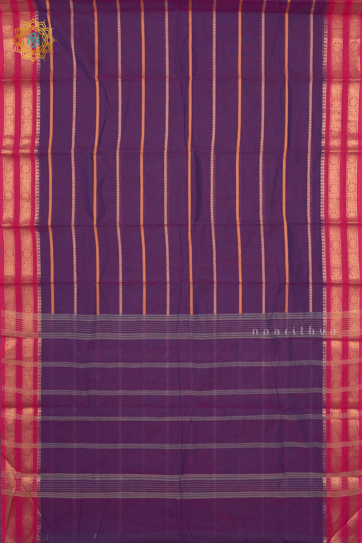 PURPLE WITH PINK - CHETTINAD COTTON