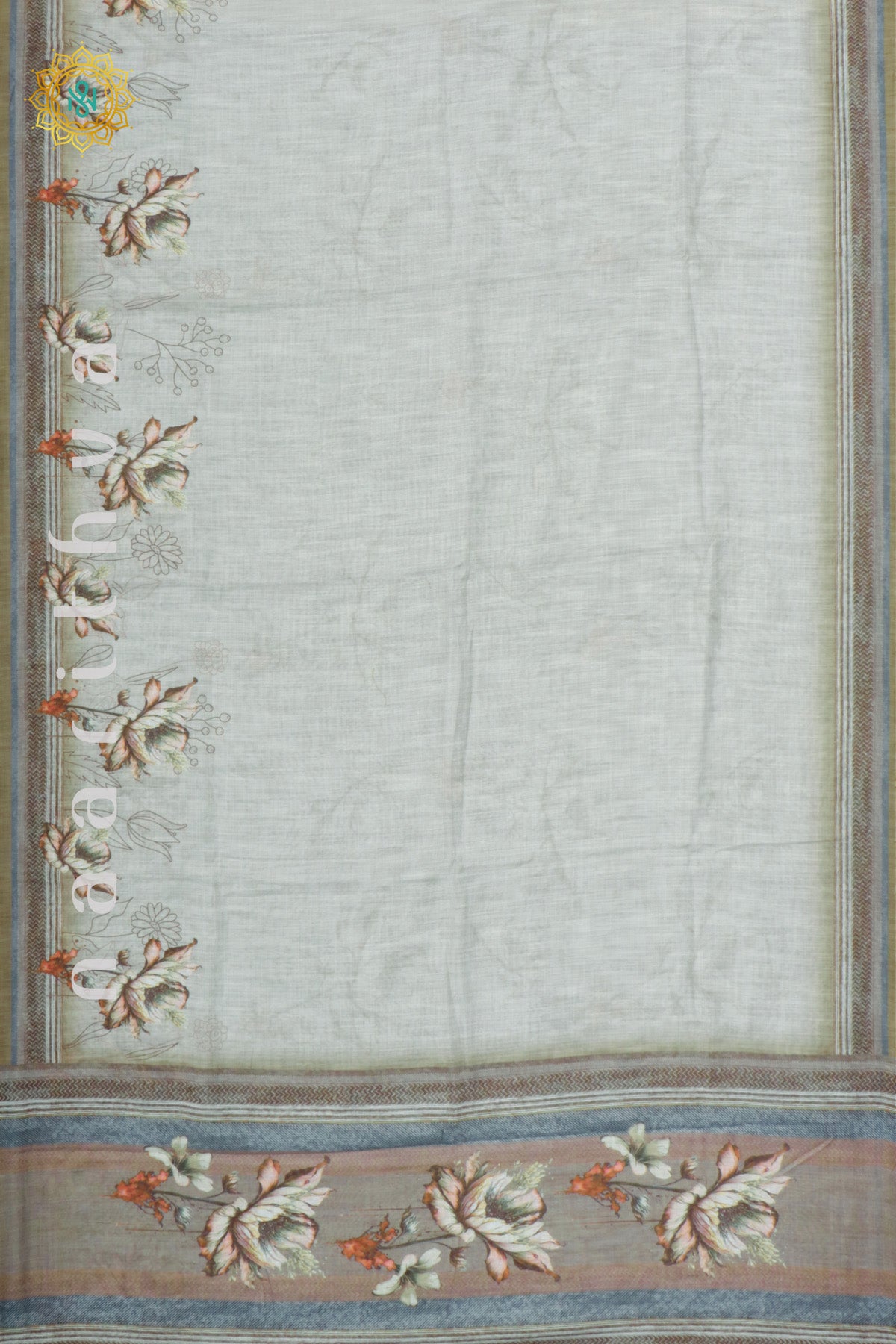 OFF WHITE WITH MUSTARD - LINEN BY COTTON