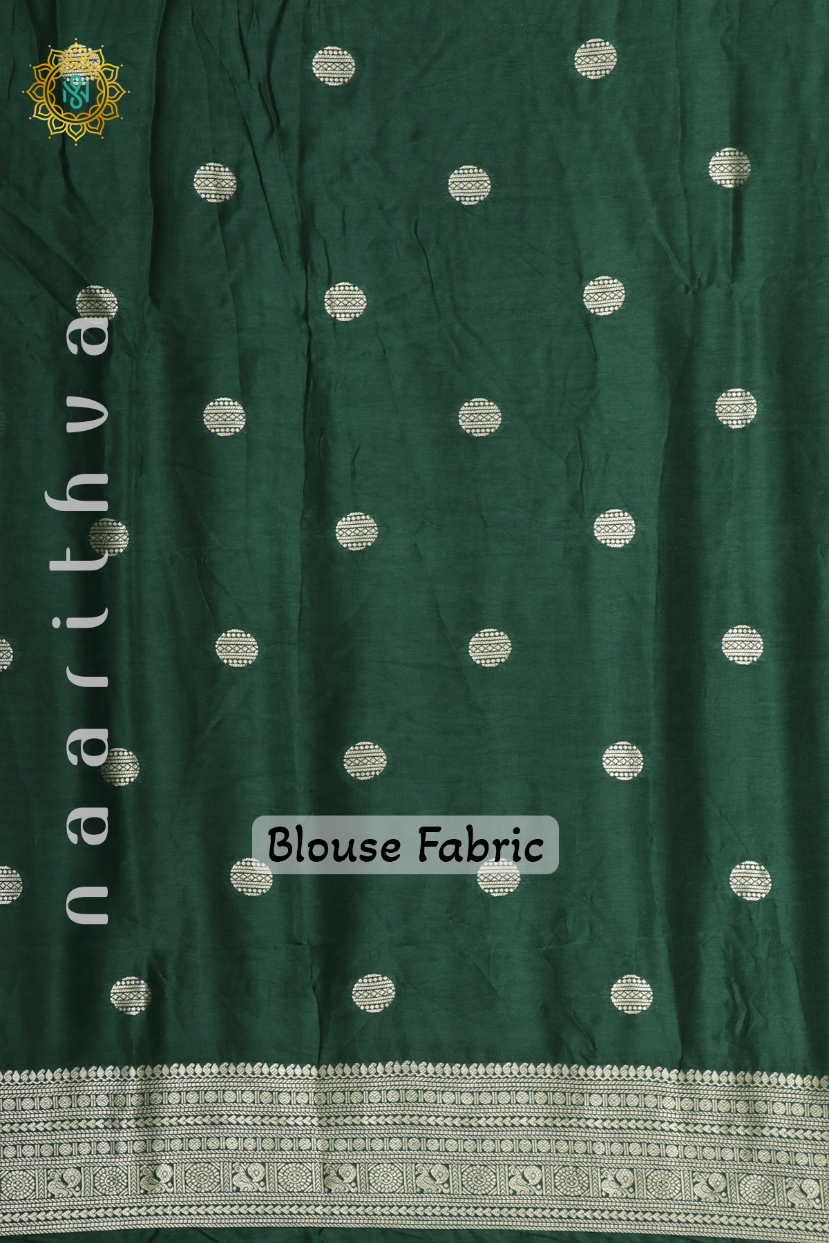 RED WITH GREEN - DOLA SILK