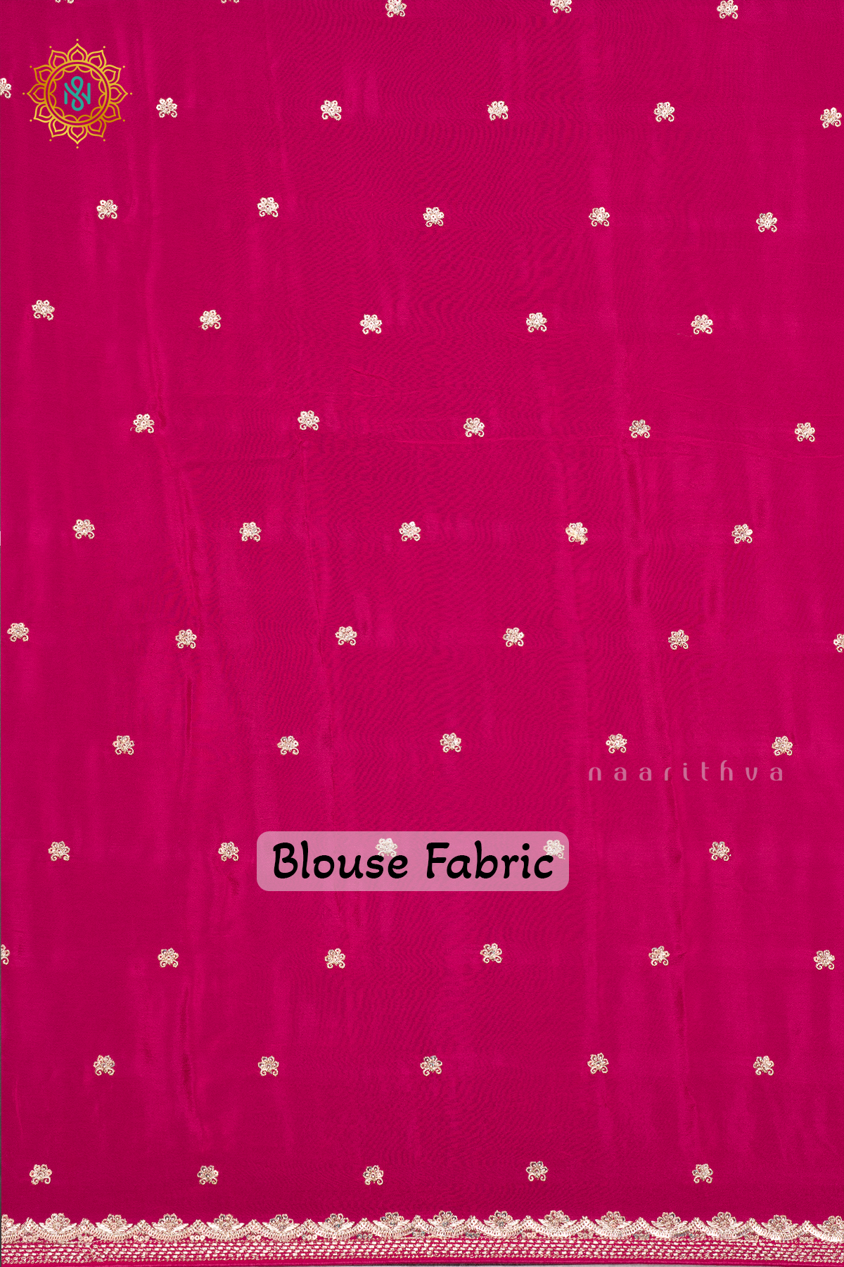 RANI PINK - CREPE PARTY WEAR SAREE WITH READYMADE BLOUSE