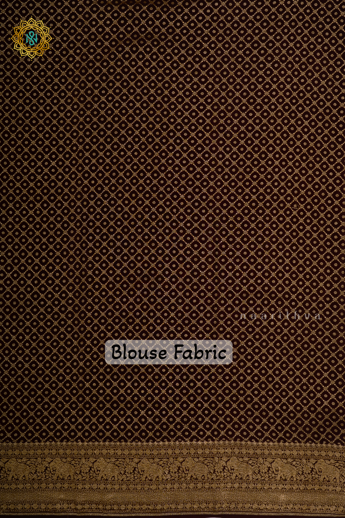 YELLOW WITH RED & BROWN - PURE BANARASI CREPE SILK