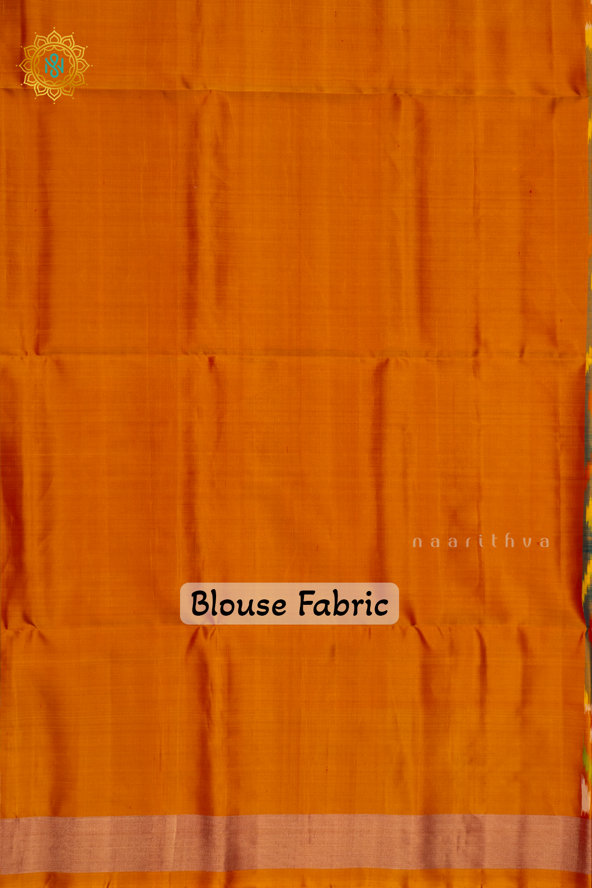 BOTTLE GREEN WITH ORANGE - PURE KANJIVARAM IKAT SOFT SILK