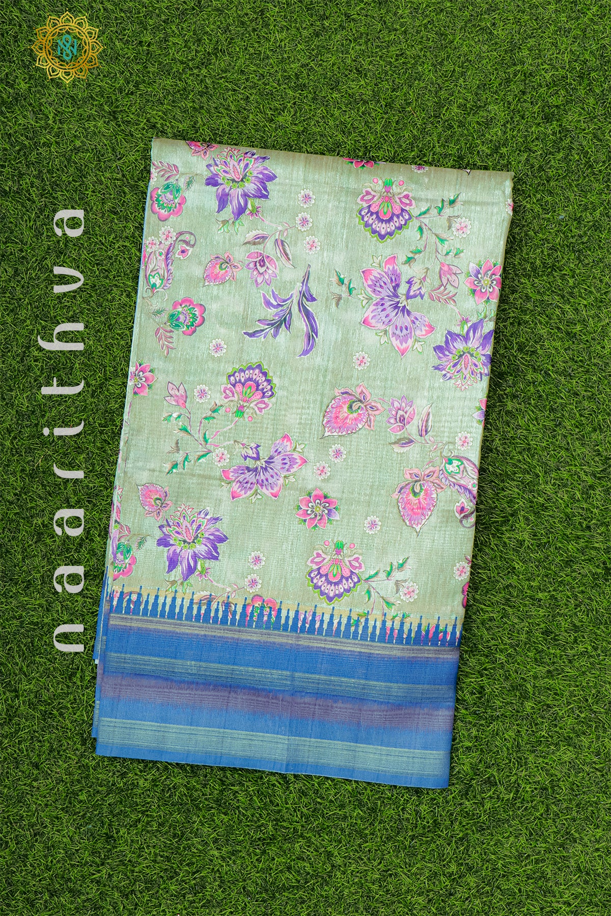 GREEN WITH BLUE - SEMI TUSSAR