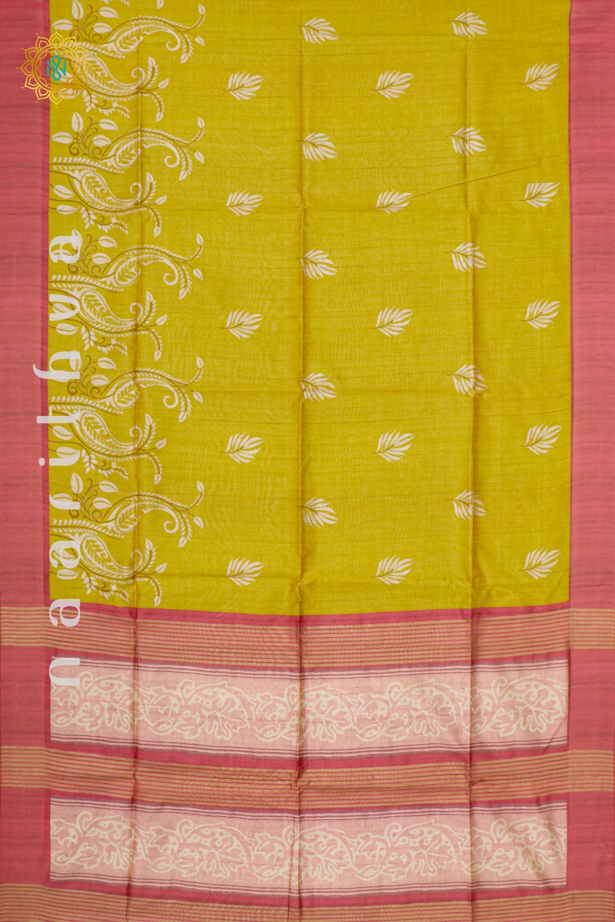 YELLOW WITH RED - SEMI TUSSAR
