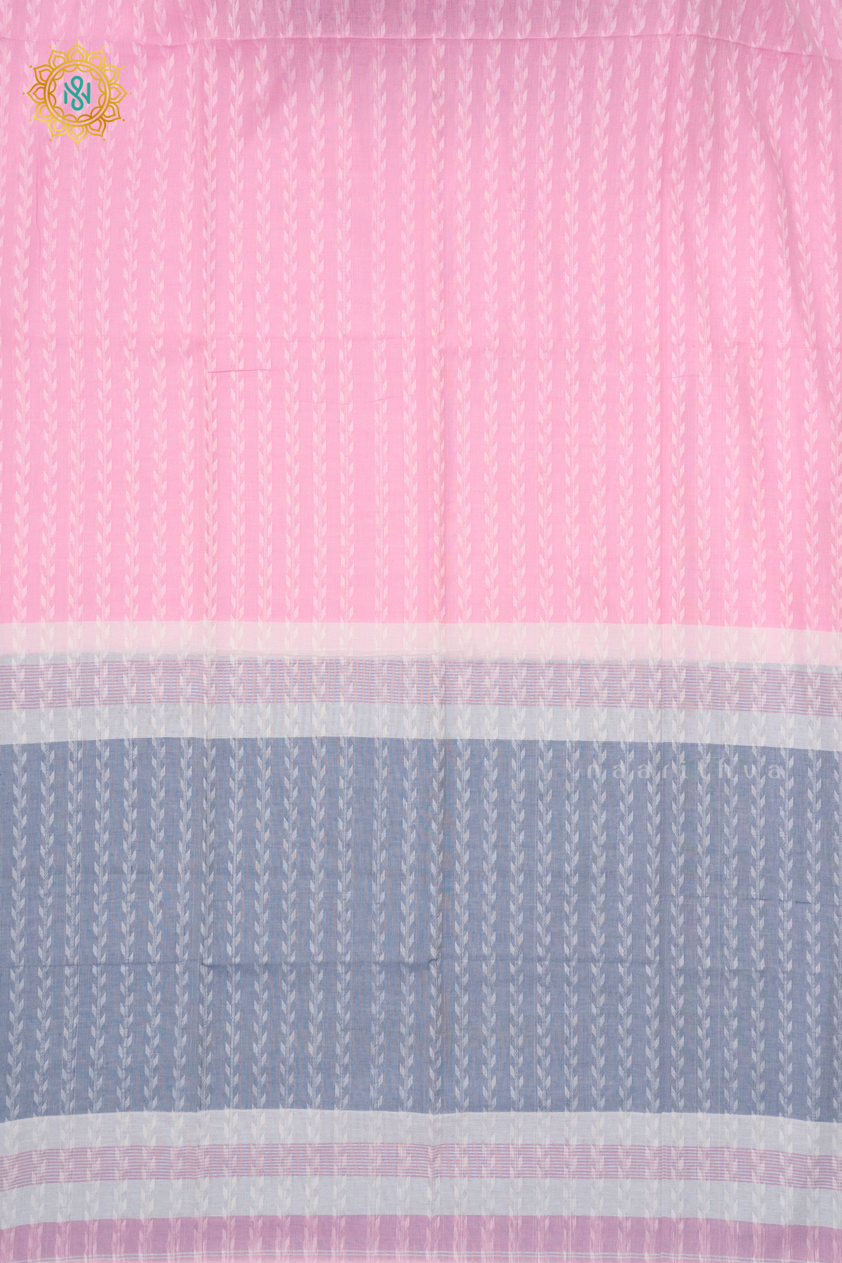 LIGHT PINK WITH GREY - MUL COTTON