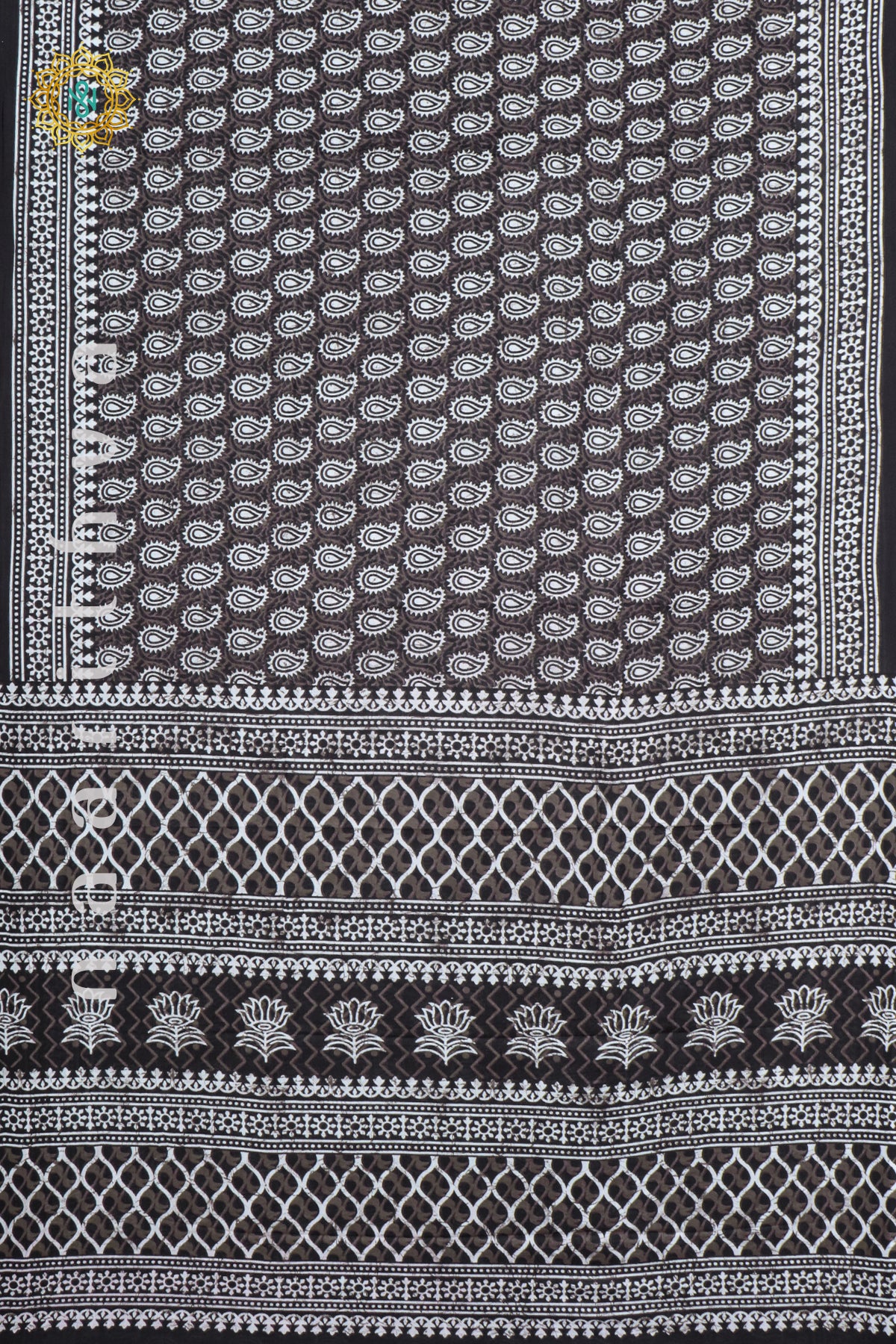 BLACK WITH WHITE - MUL COTTON