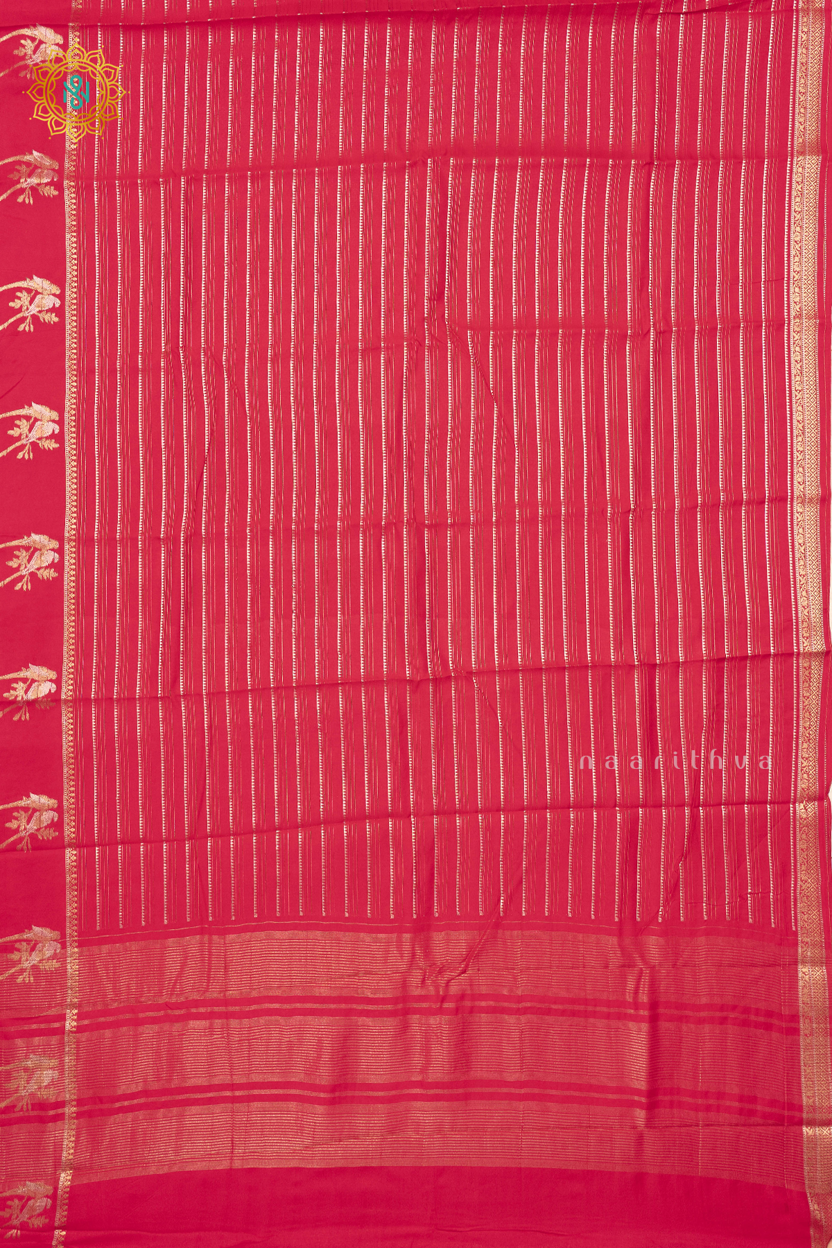 RANI PINK WITH WINE - SEMI CREPE SILK