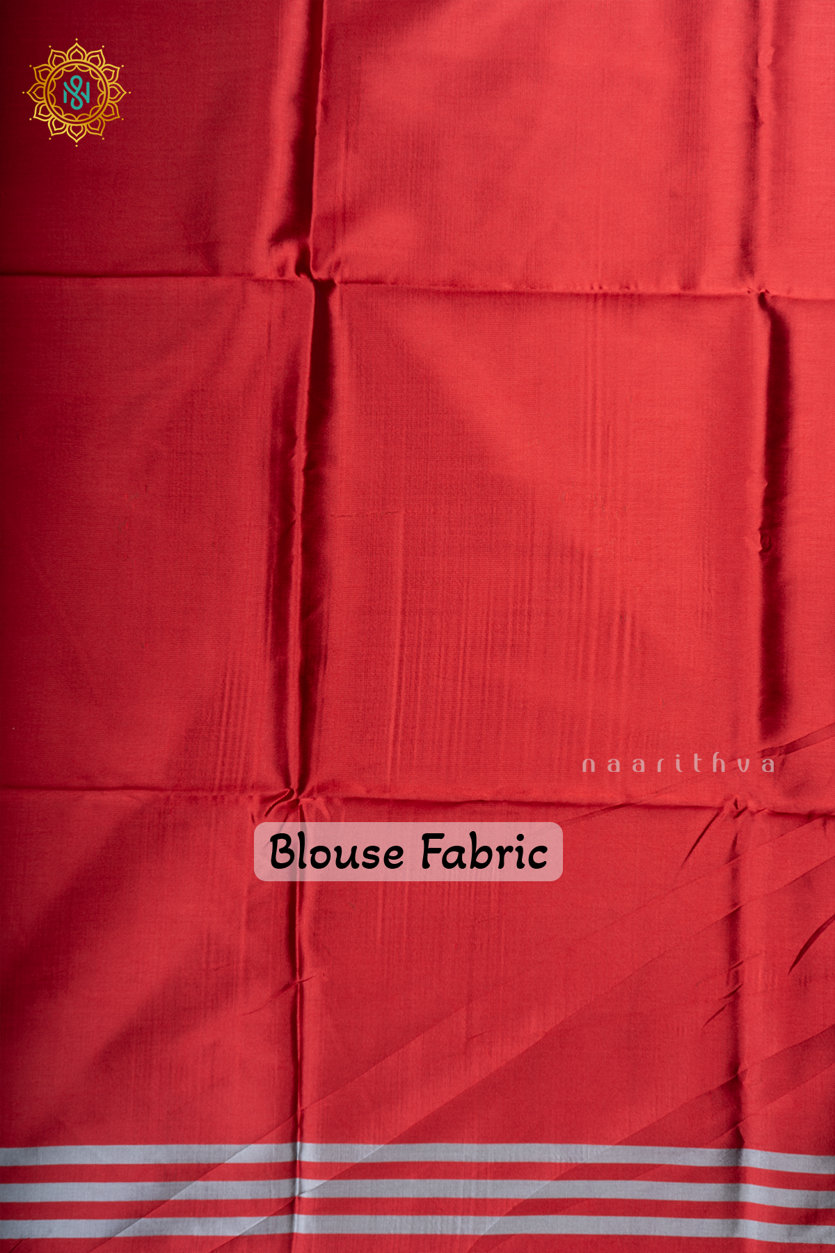Beige With Red Semi Tussar Silk With Printed Body With Zari Border & Pallu