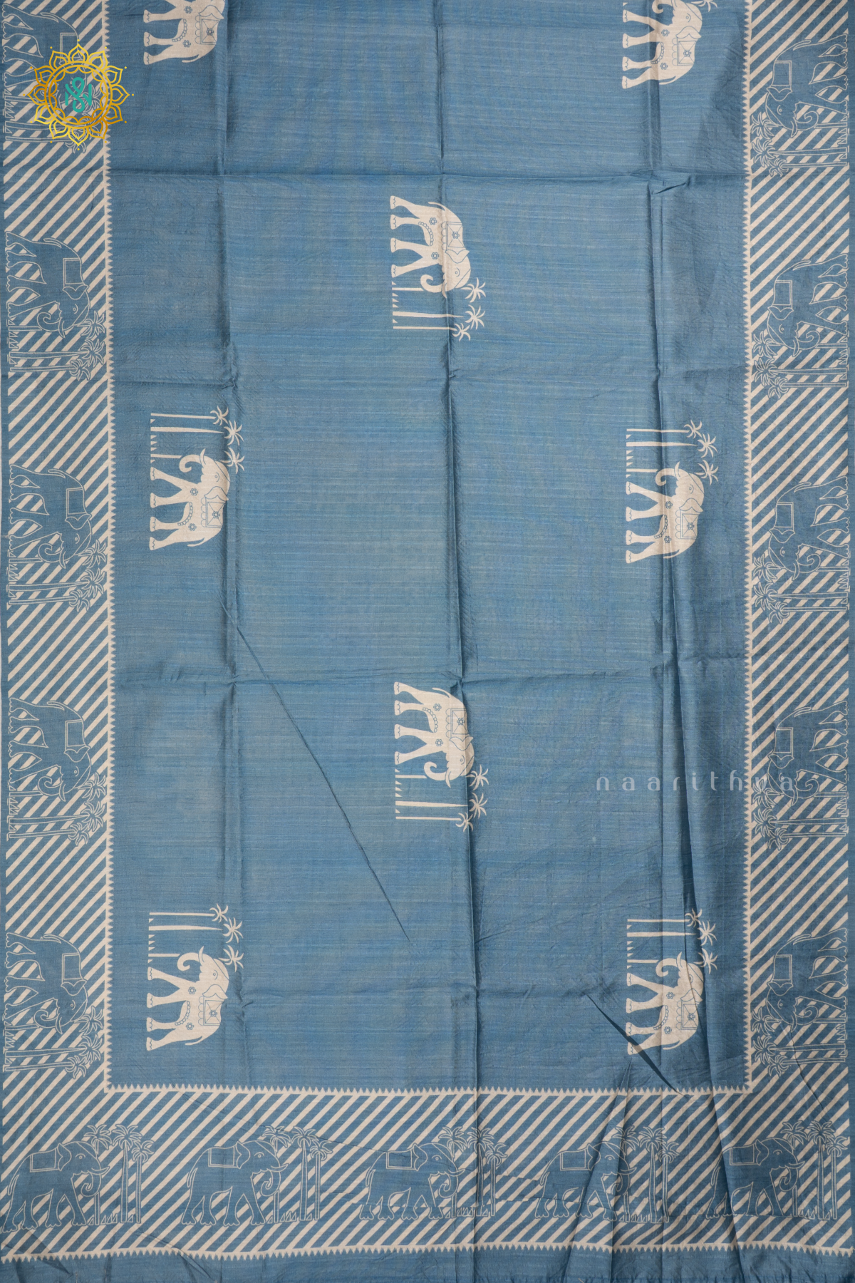 BLUE - SEMI TUSSAR SILK