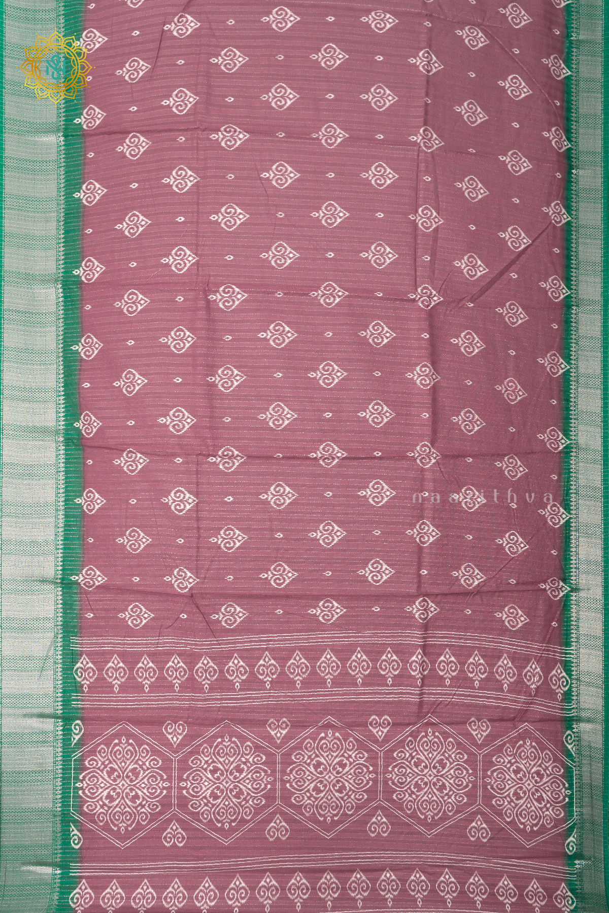 MAUVE WITH GREEN - DOLA SILK