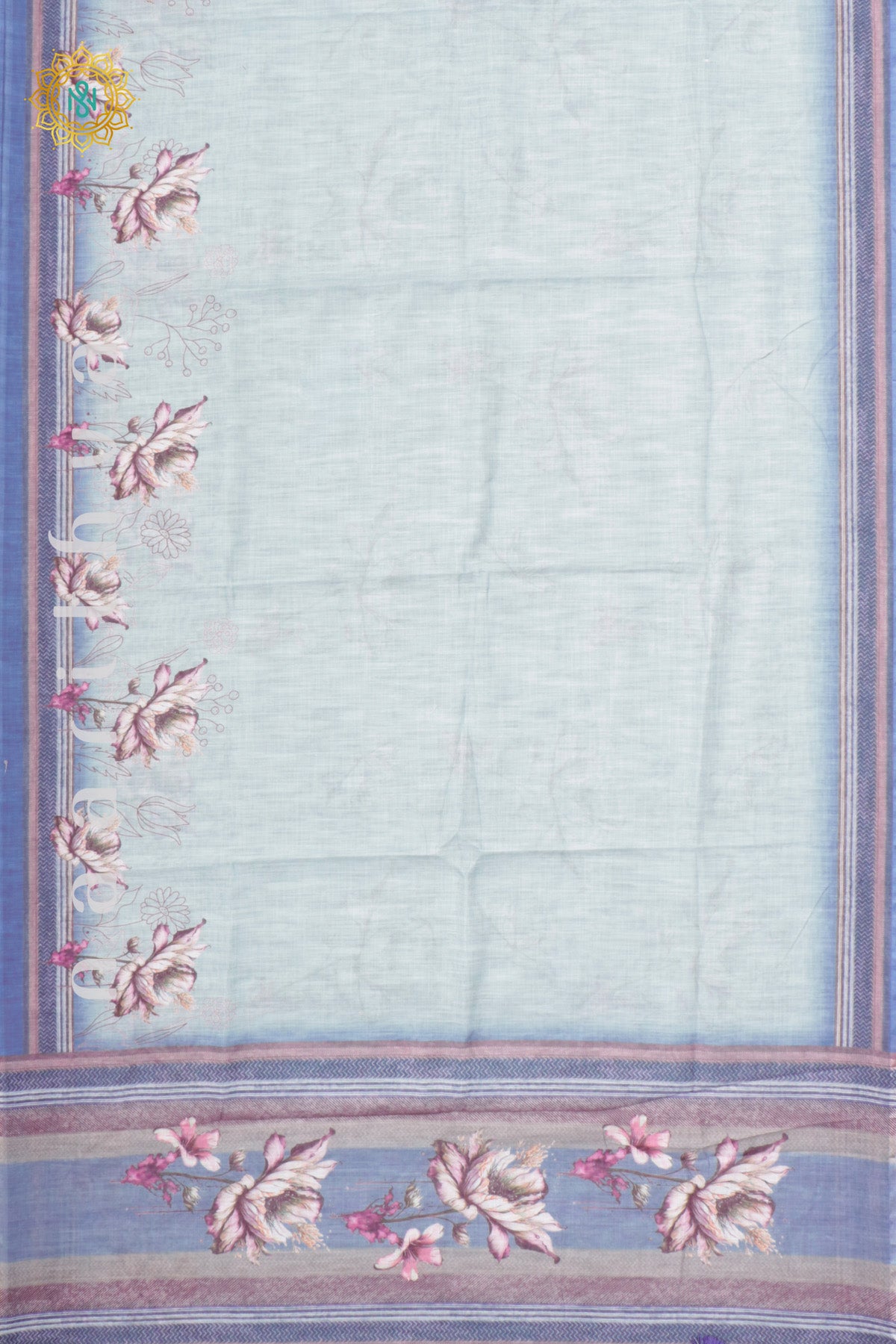 AQUA BLUE - LINEN BY COTTON