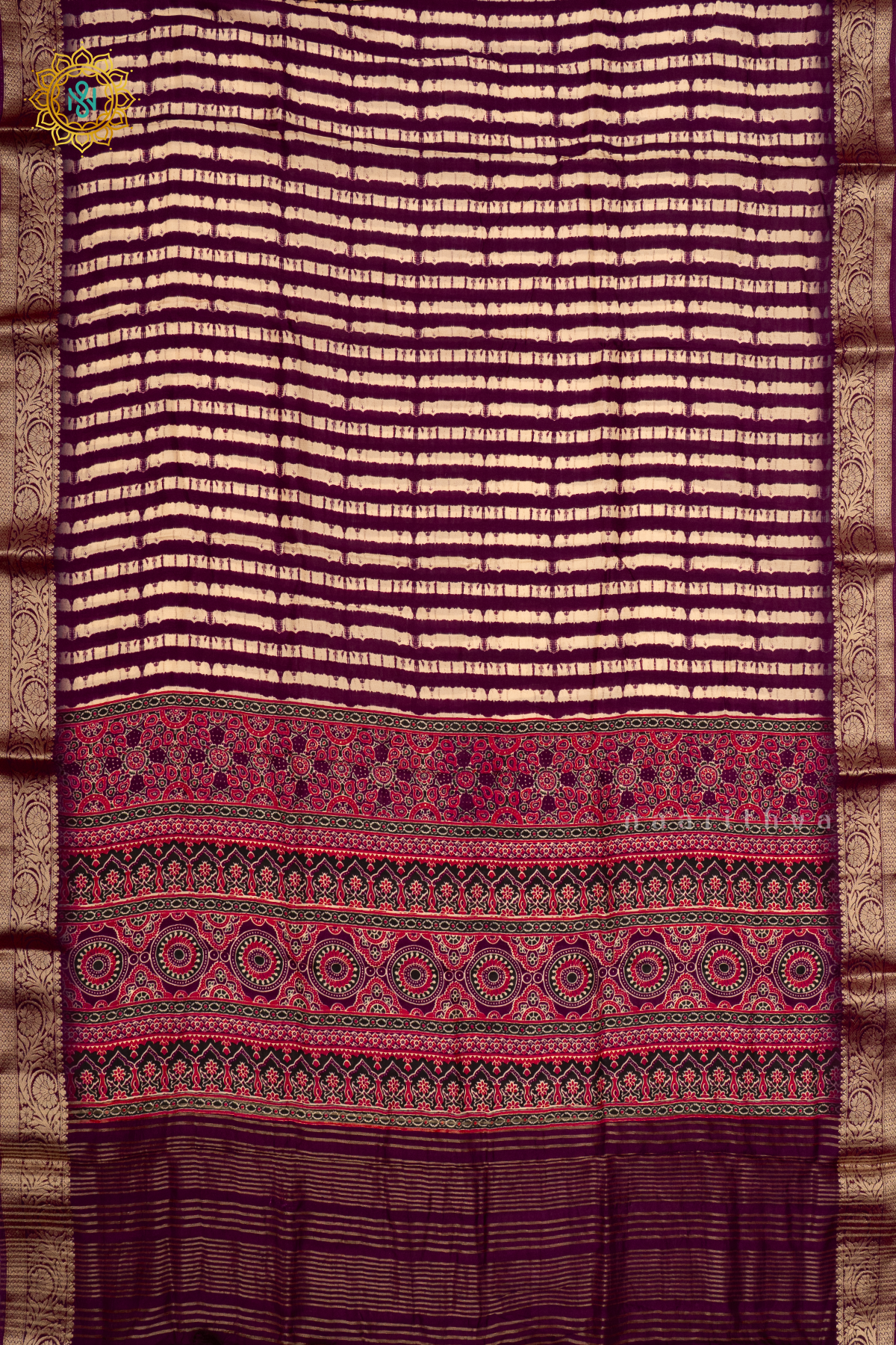 WINE WITH RED - SEMI CREPE SILK