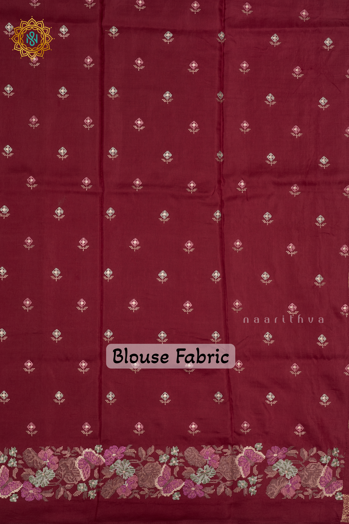 BROWN - SEMI CREPE SILK WITH EMBROIDERY