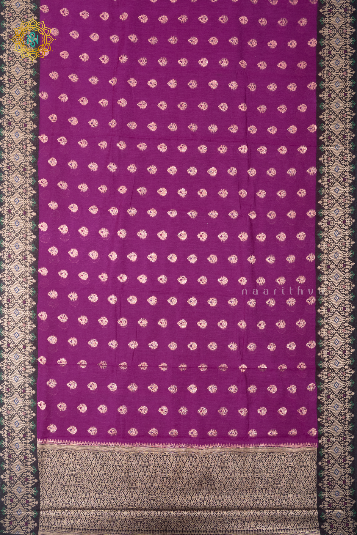 MAGENTA WITH BLACK - JUTE COTTON