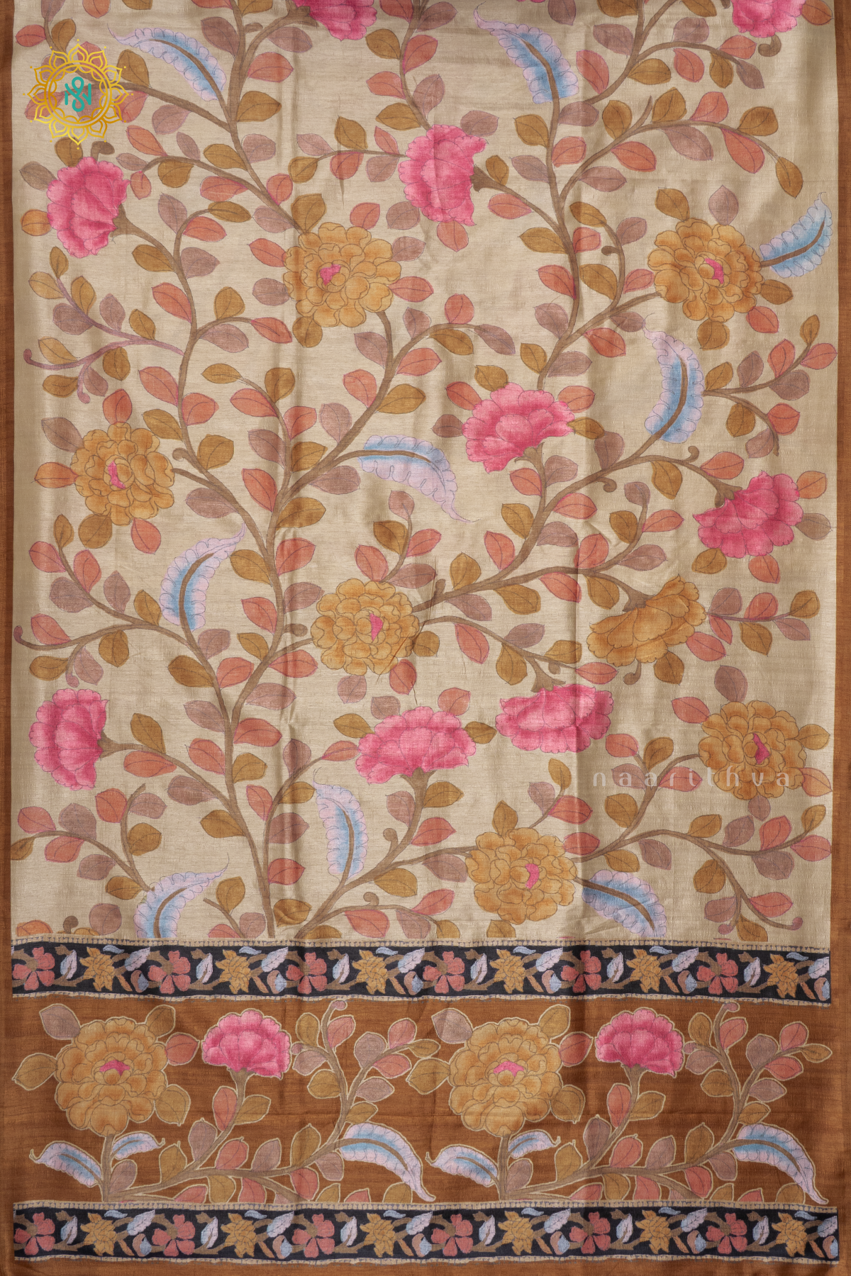 OFF WHITE WITH MUSTARD - SEMI GICHA TUSSAR