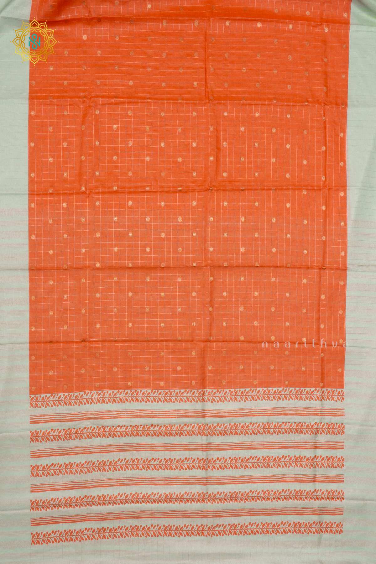 ORANGE WITH PISTA GREEN - SEMI TUSSAR