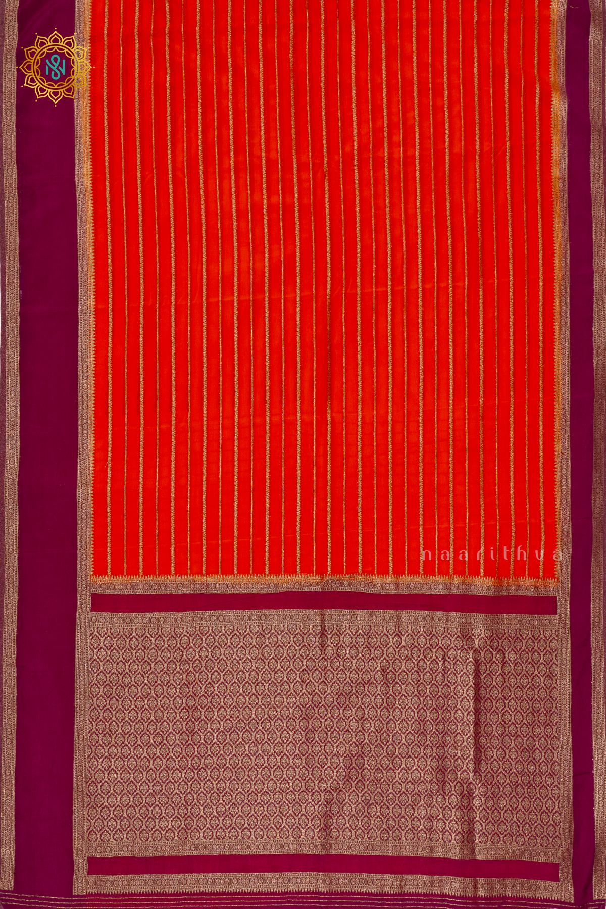 ORANGE WITH WINE - SEMI CREPE GEORGETTE