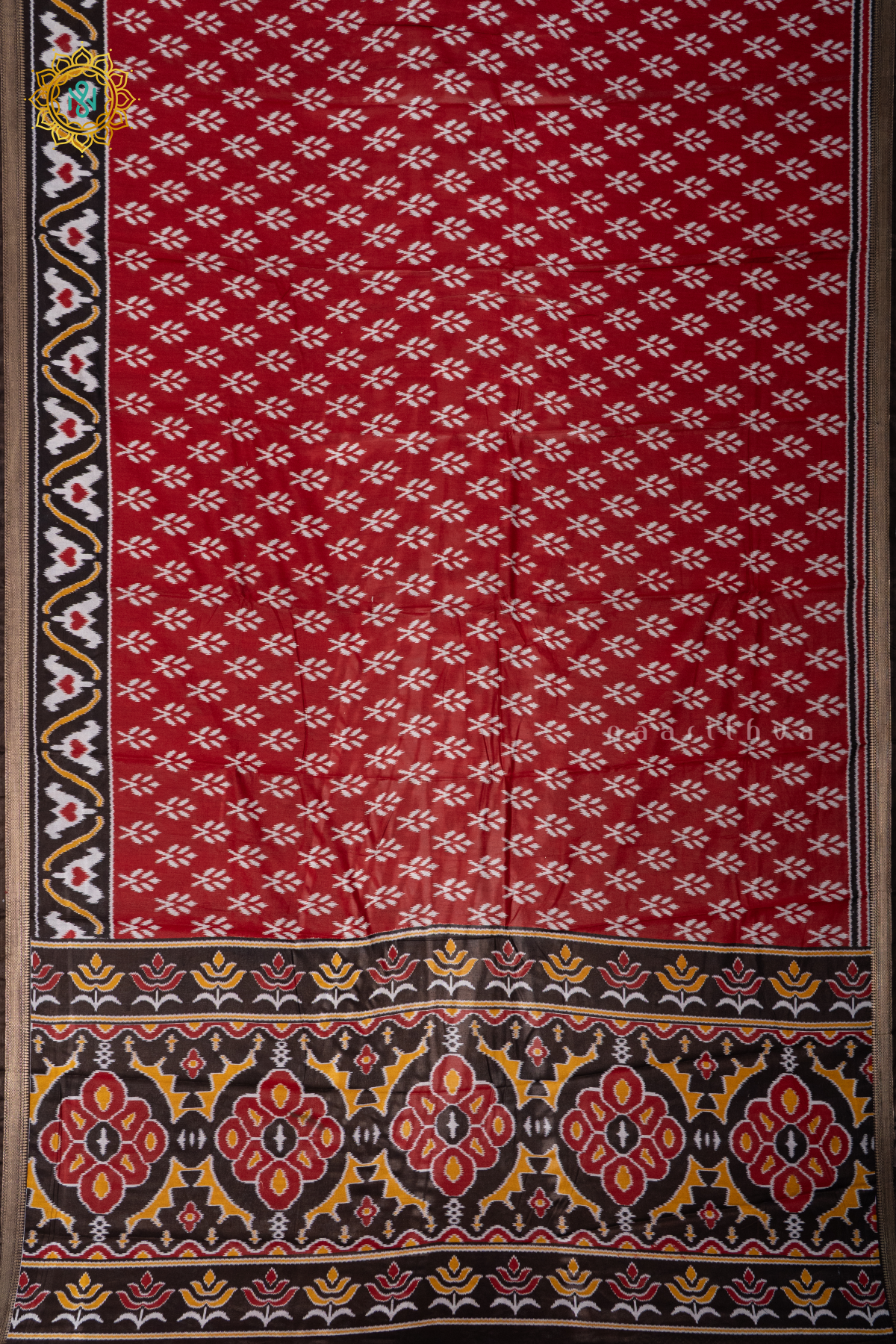 MAROON WITH BLACK - VISCOSE COTTON