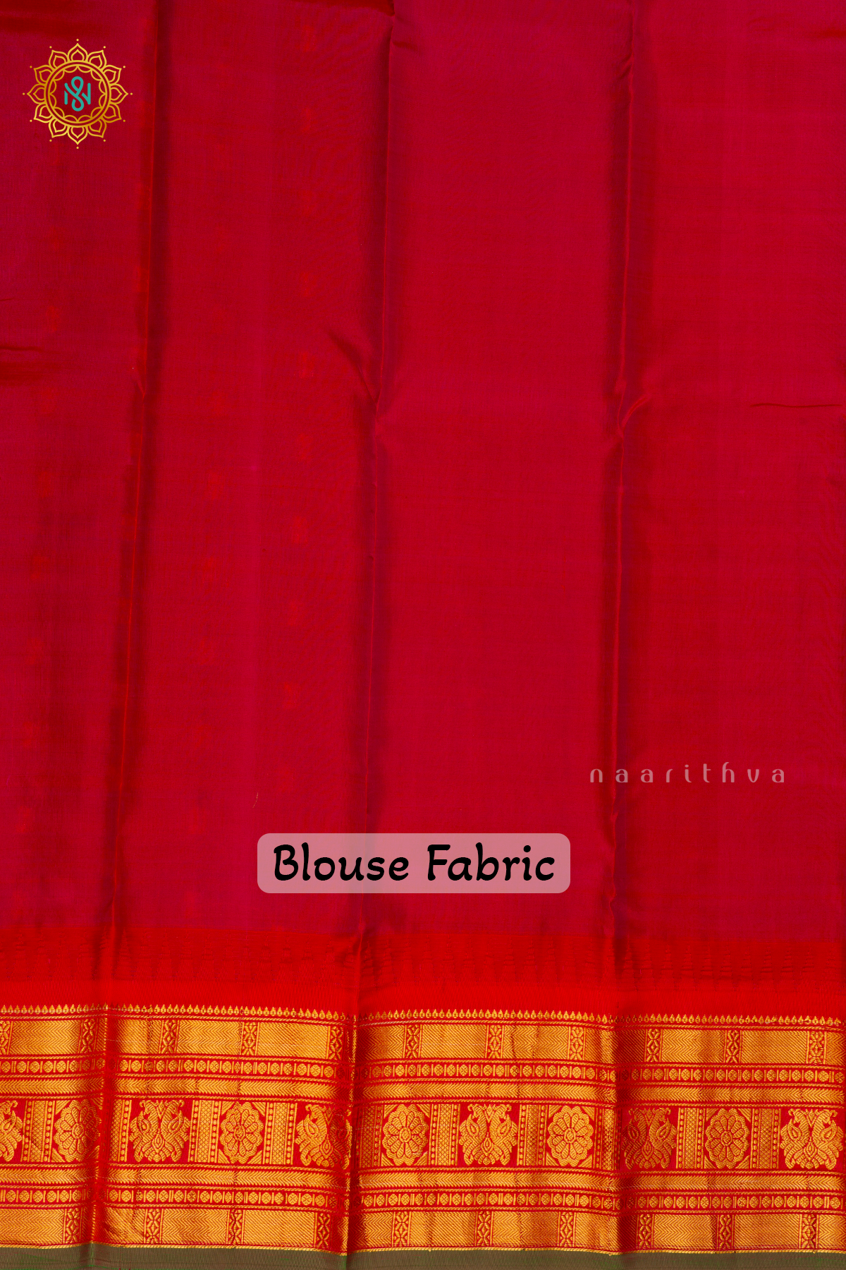 Parrot Green With Red Pure Gadwal Silk Saree With Zari Woven Buttas And Contrast Zari Border