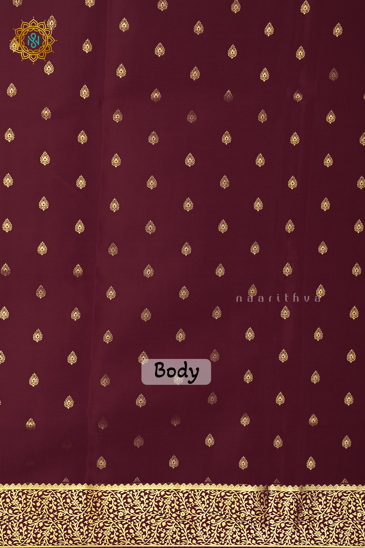 MAROON - PURE MYSORE CREPE SILK