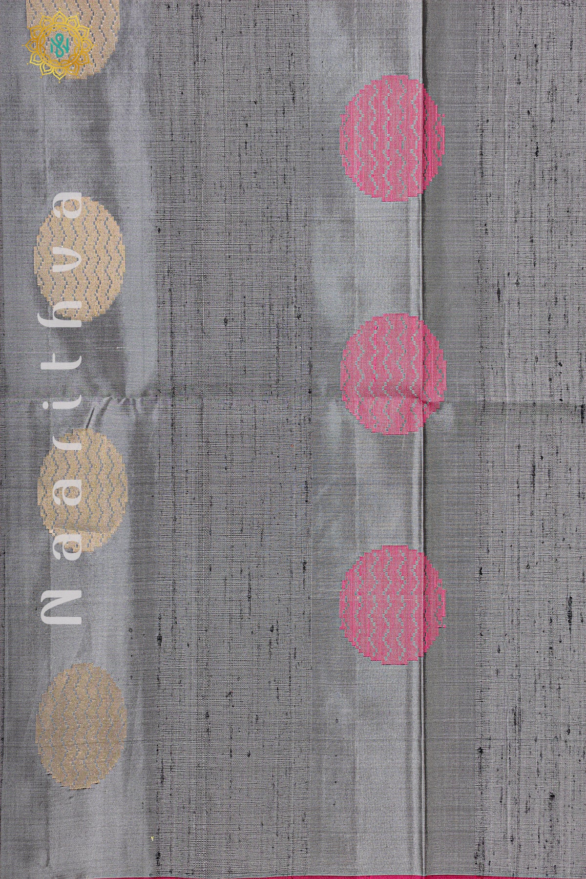 GREY WITH PINK - PURE KANJIVARAM SOFT SILK