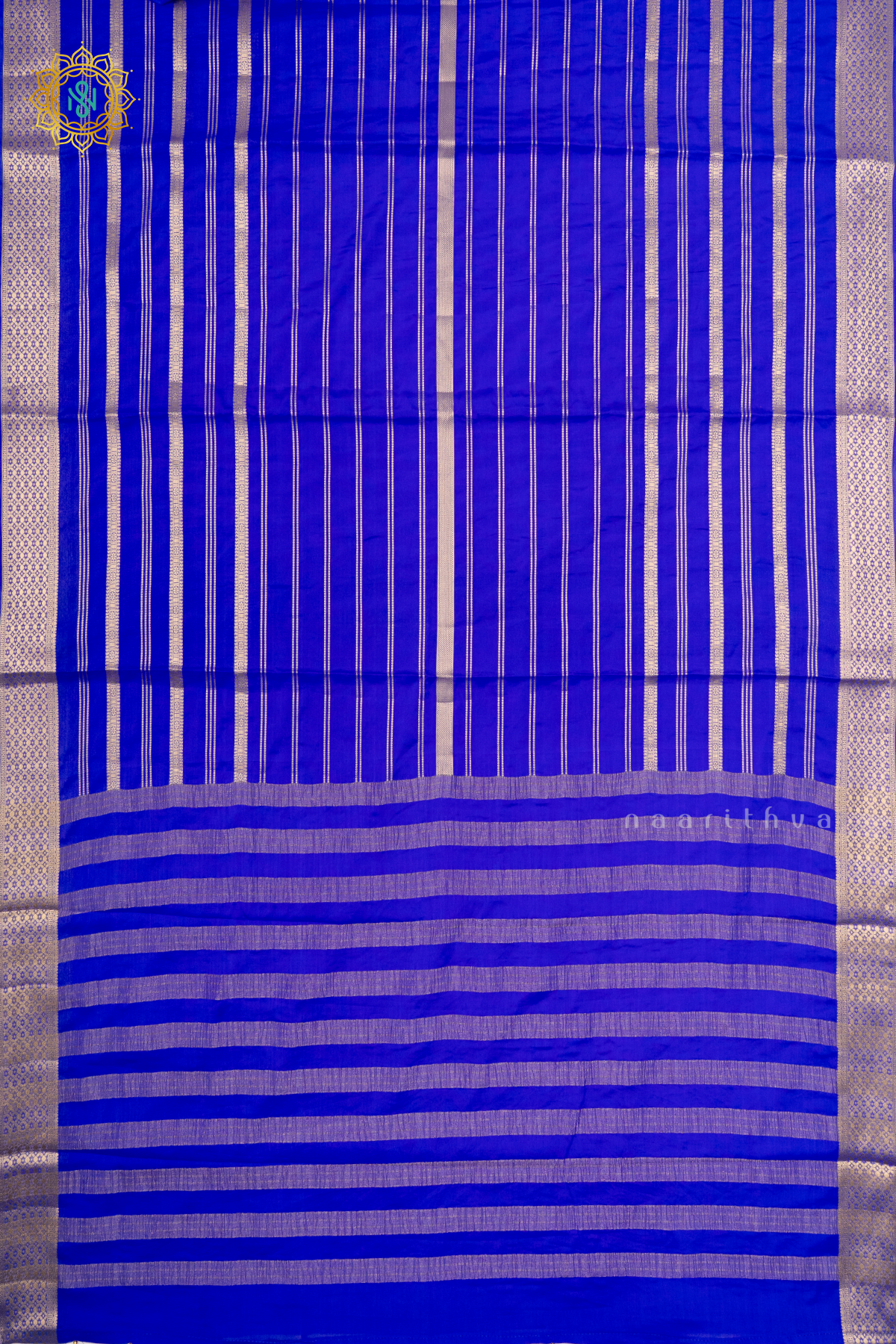 ROYAL BLUE - SEMI MYSORE CREPE SILK