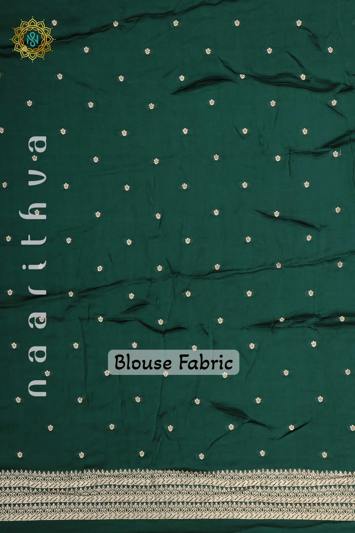 BOTTLE GREEN - SATIN BANARAS