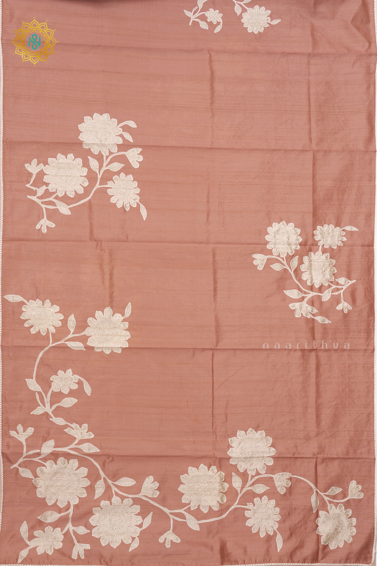 PEACH - SEMI TUSSAR SILK
