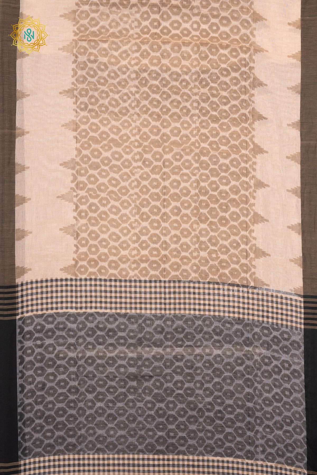 BEIGE WITH BLACK - MUL COTTON