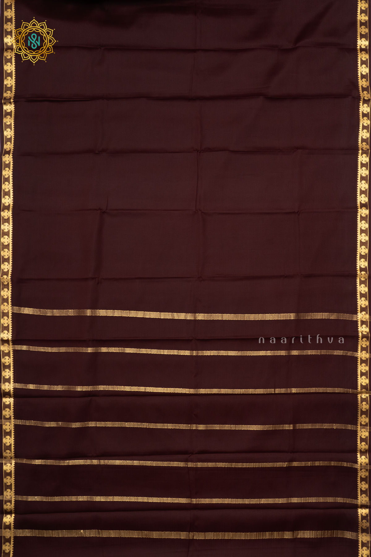 BROWN - PURE MYSORE CREPE SILK