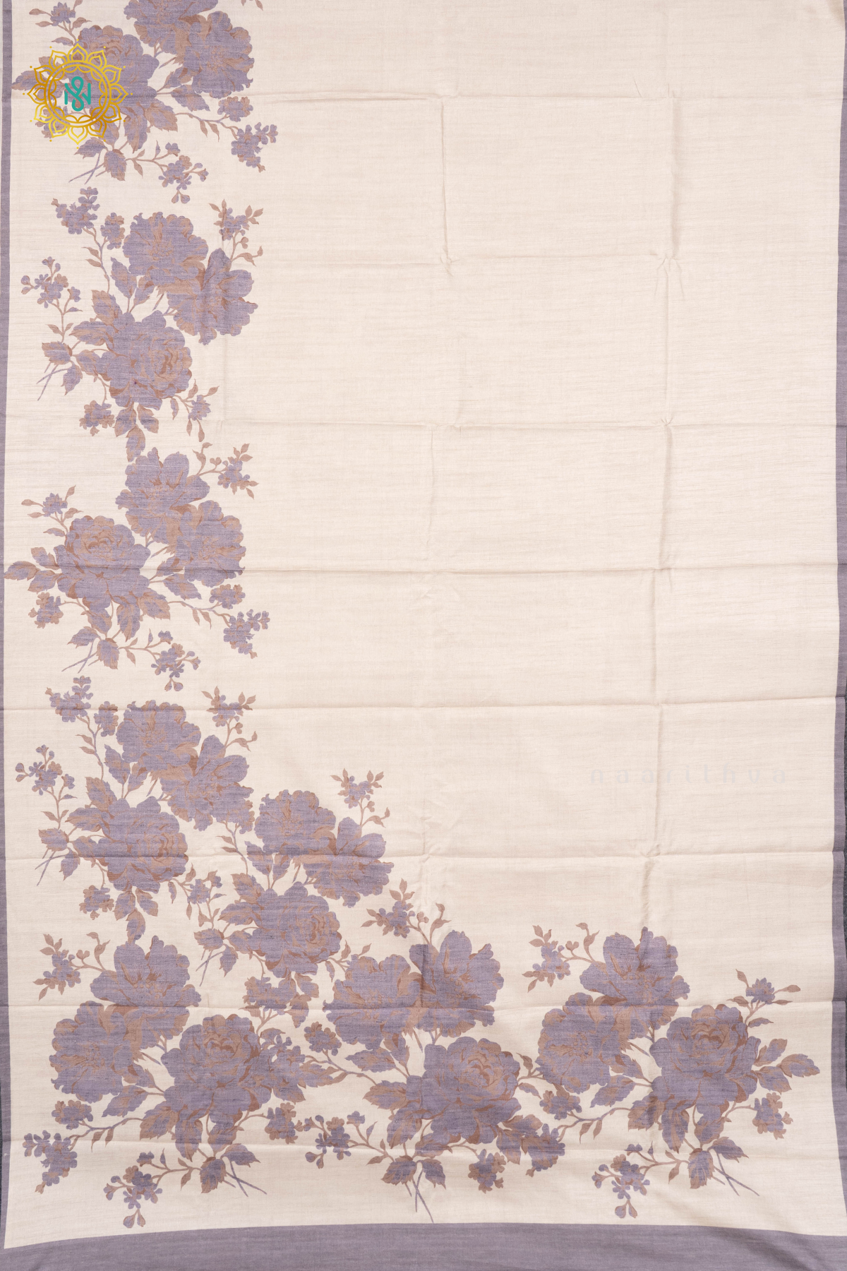 OFF WHITE WITH LAVENDER - KOTHA TUSSAR