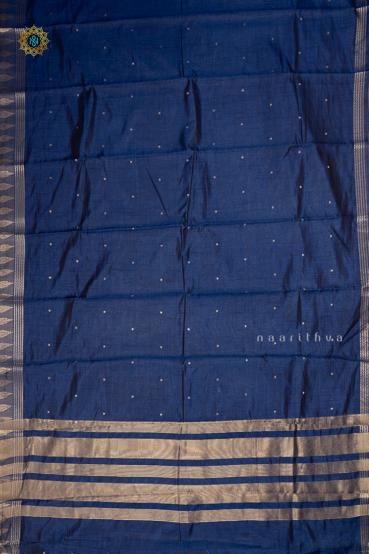 NAVY BLUE - SEMI RAW SILK