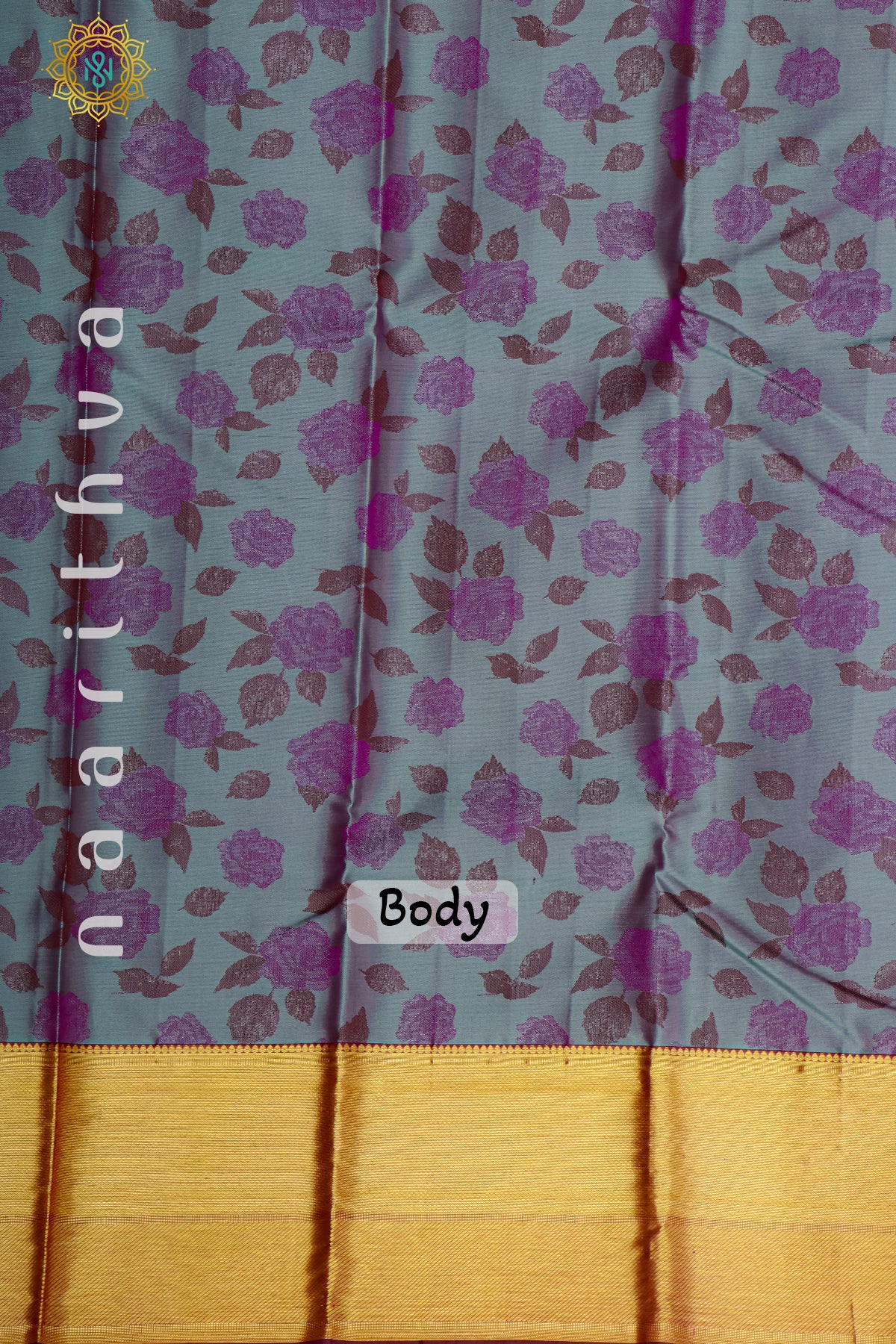 DUAL SHADE OF BLUE WITH MAGENTA - PURE KANJIVARAM SILK