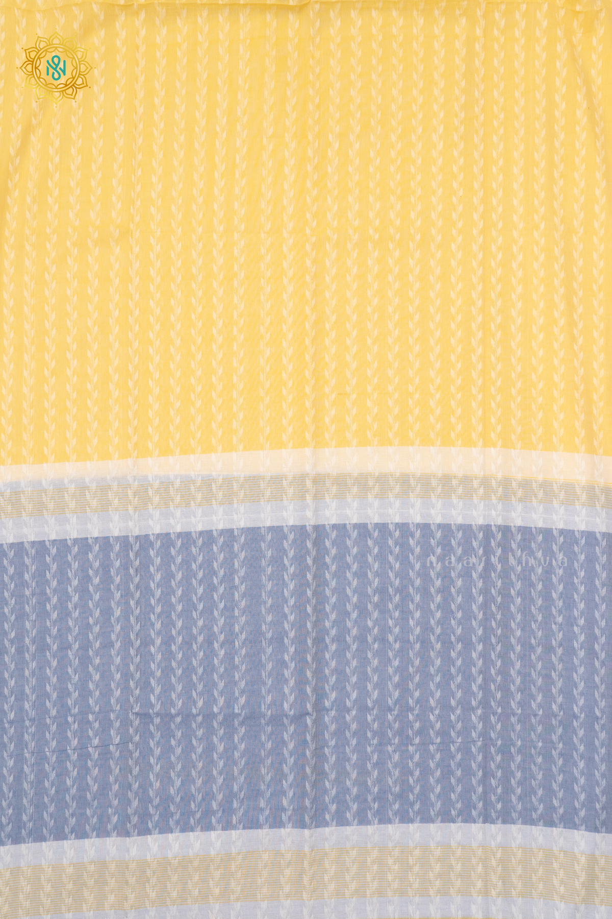 MANGO YELLOW WITH GREY - MUL COTTON