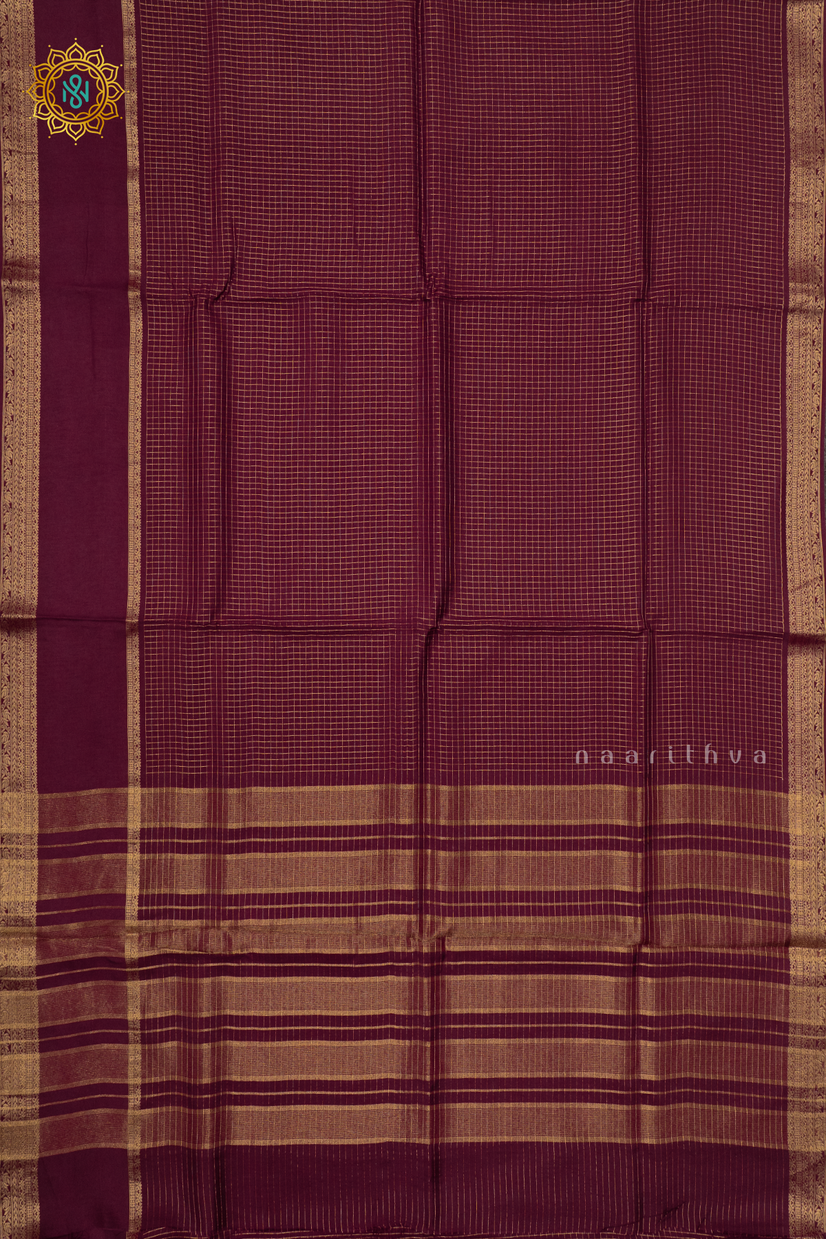 WINE WITH BOTTLE GREEN - SEMI CREPE SILK