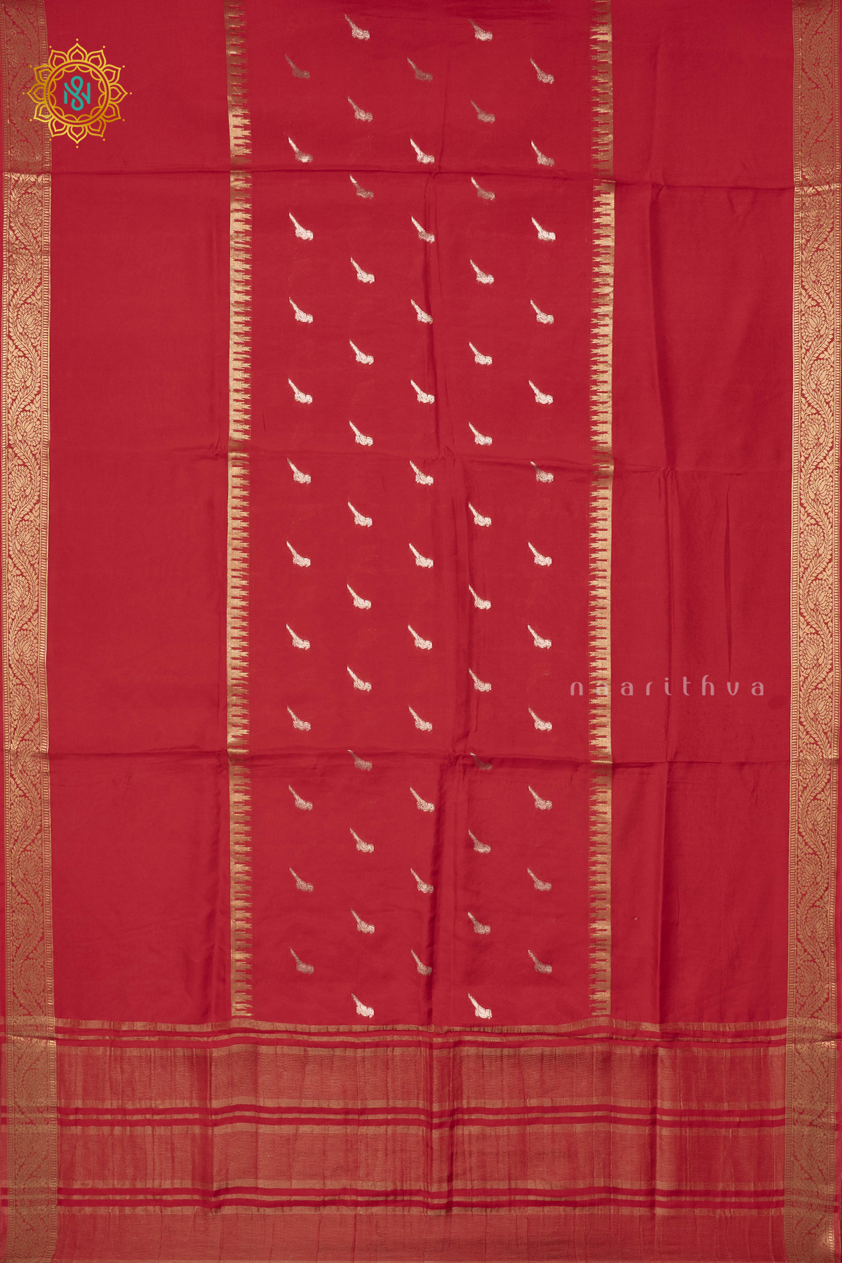 RED - SEMI CREPE SILK