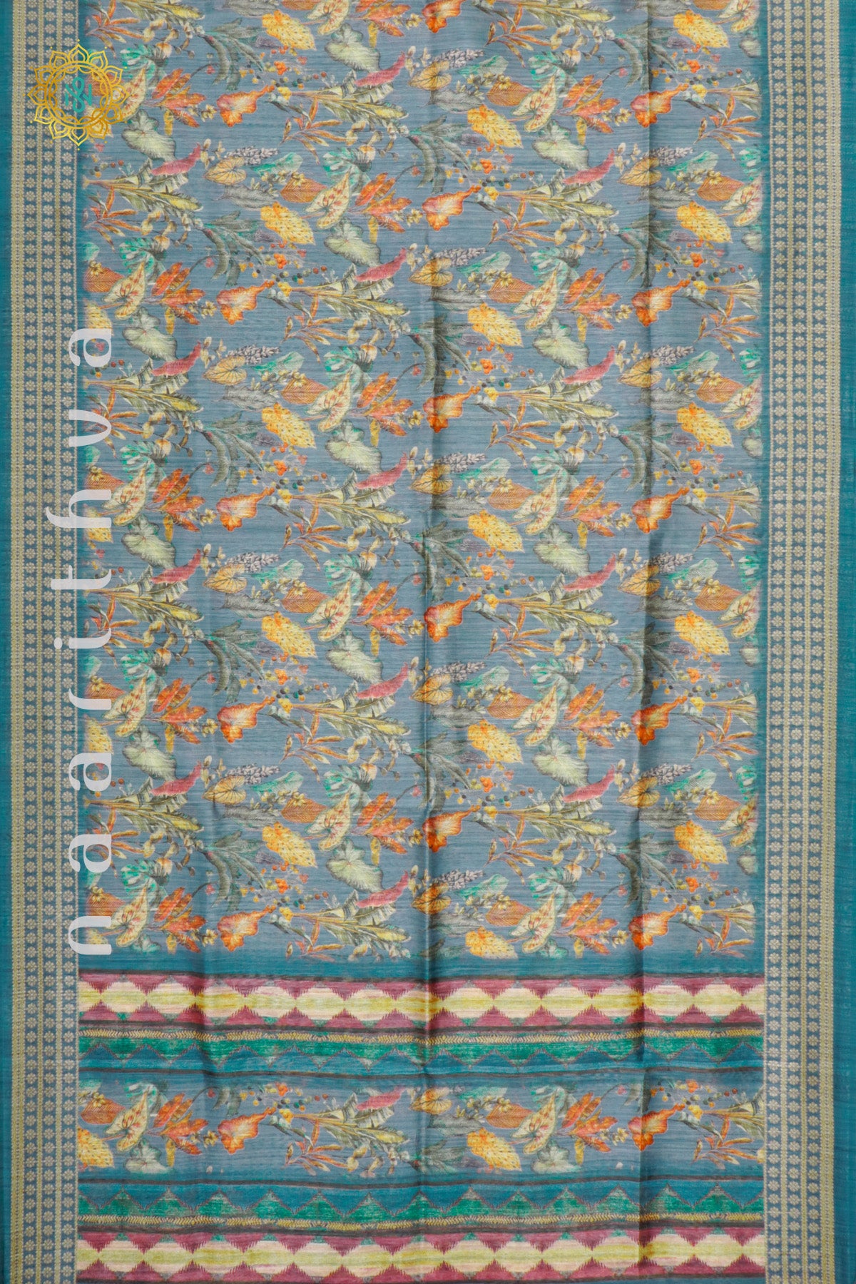 AQUA BLUE - JUTE COTTON