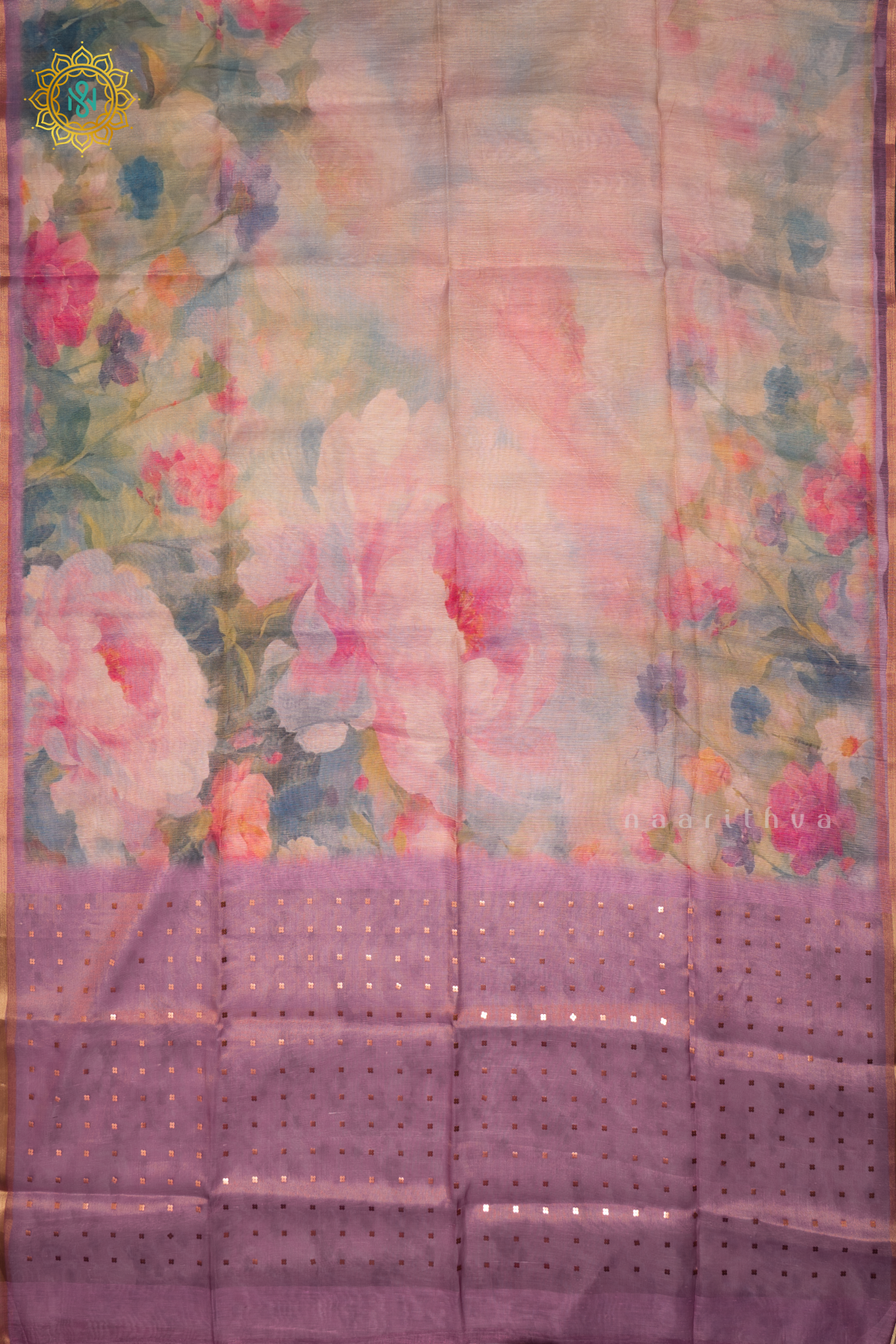 LIGHT GREEN WITH LAVENDER - LINEN TISSUE