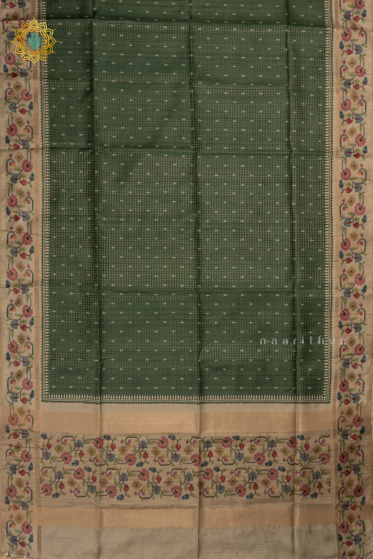 GREEN - SEMI TUSSAR SILK