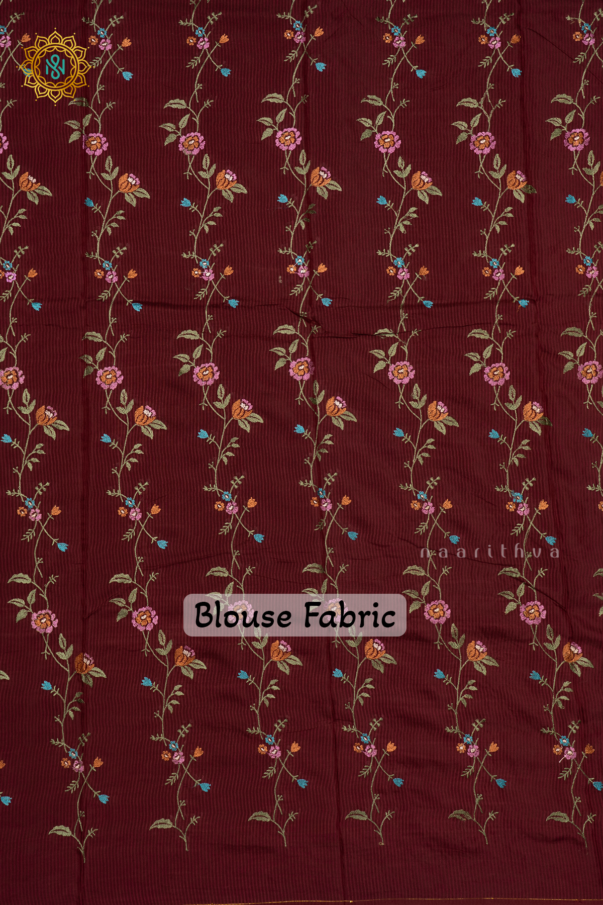 BROWN - SEMI CREPE SILK WITH EMBROIDERY