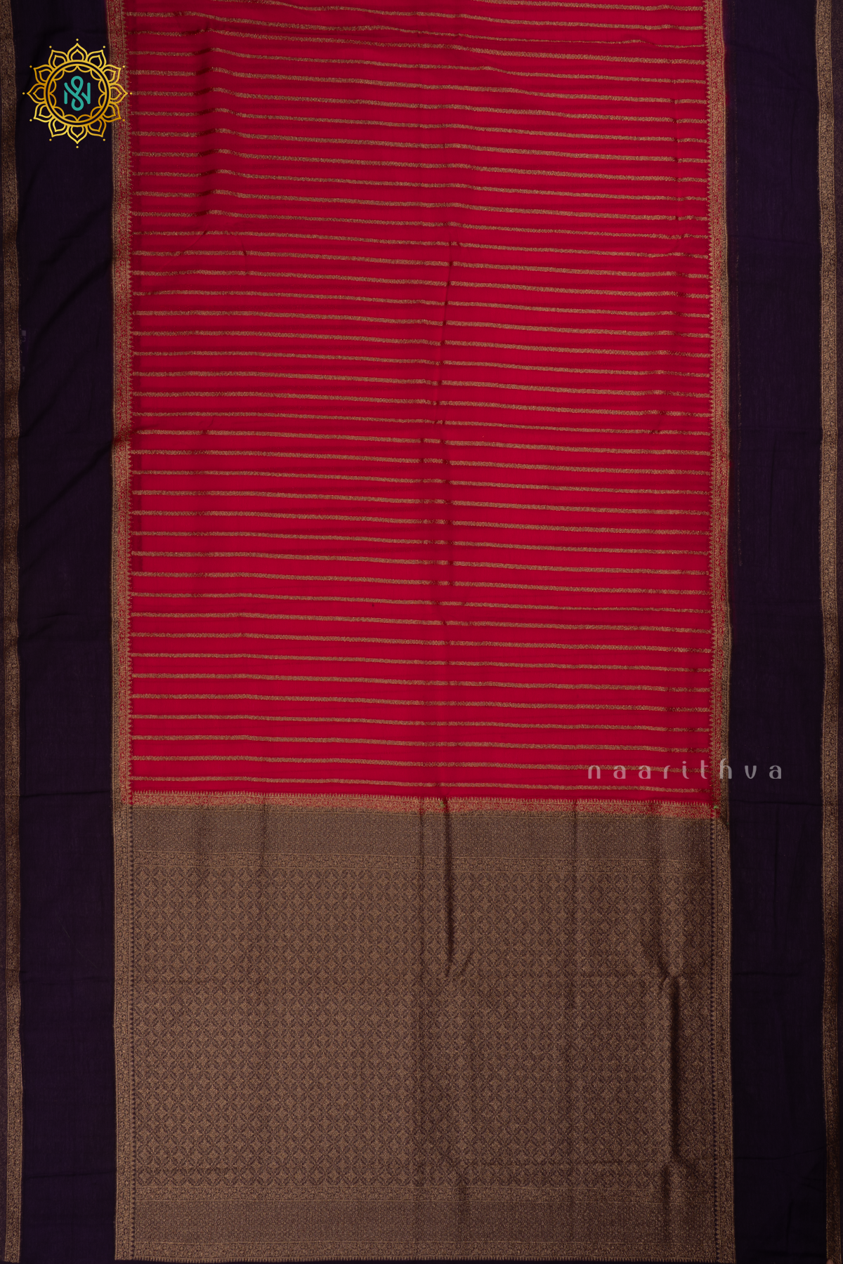 PINK WITH PURPLE - SEMI CREPE GEORGETTE