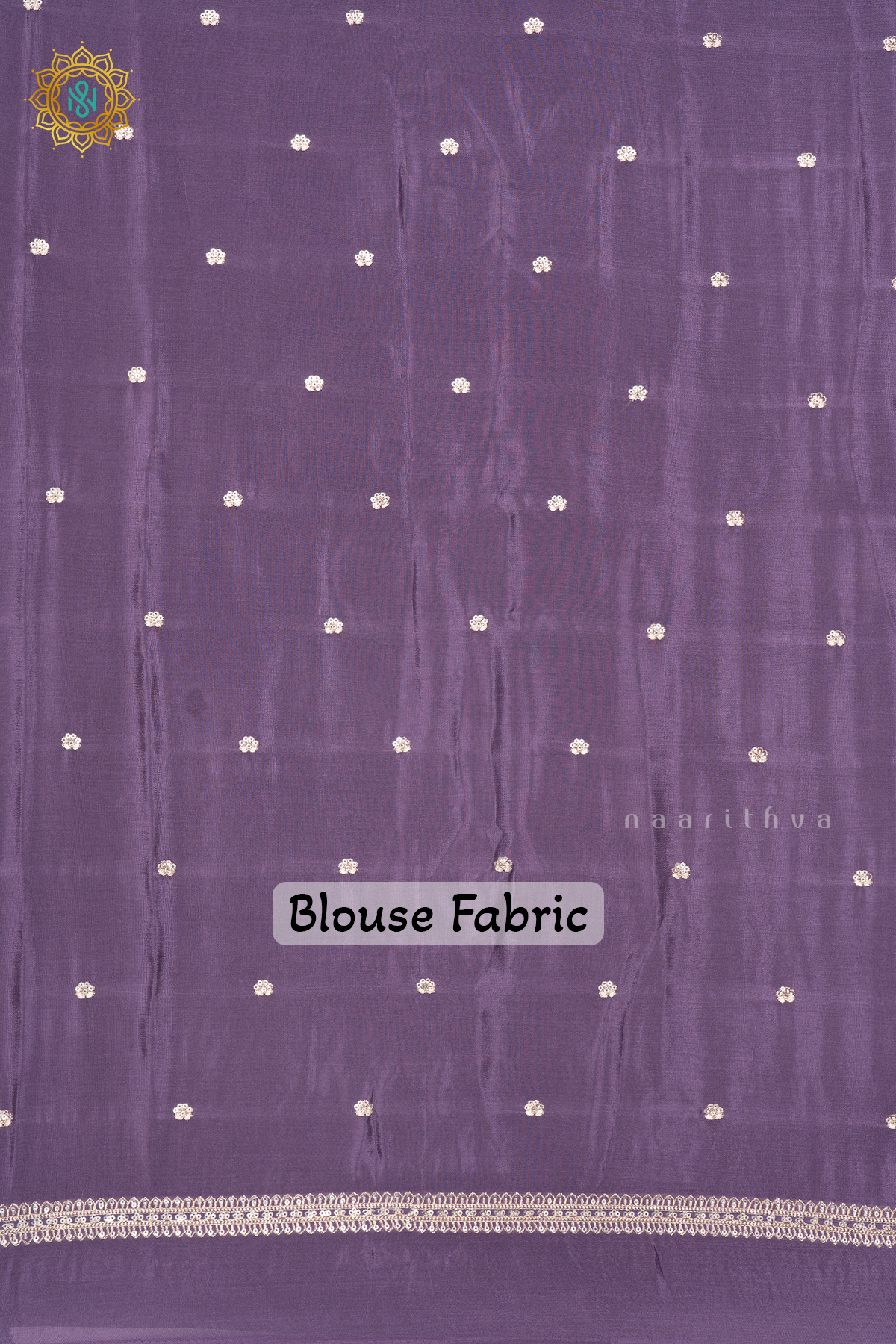 Lavender With White Crepe Party Wear Saree with Readymade Blouse