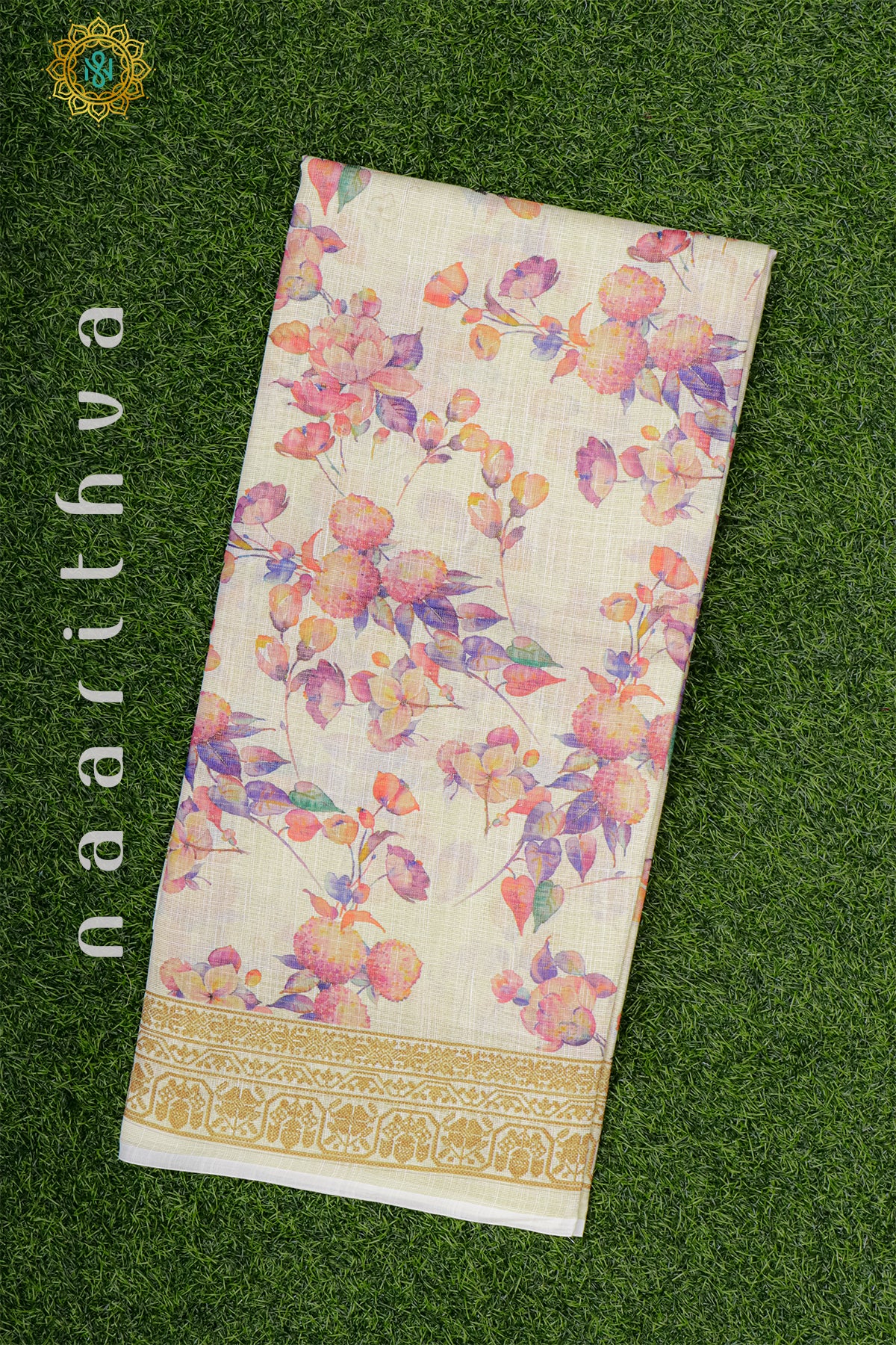 OFF WHITE WITH PINK - LINEN TISSUE