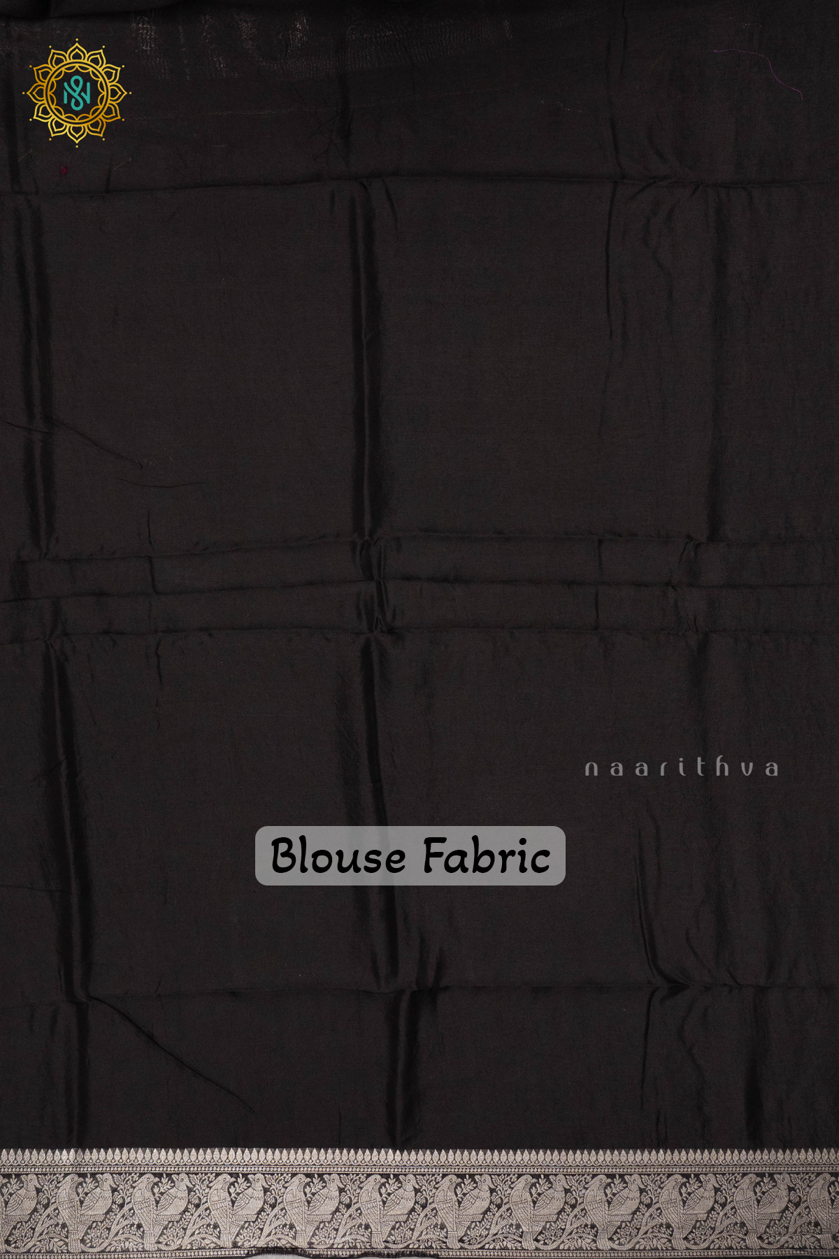 BLACK - SEMI TUSSAR SILK